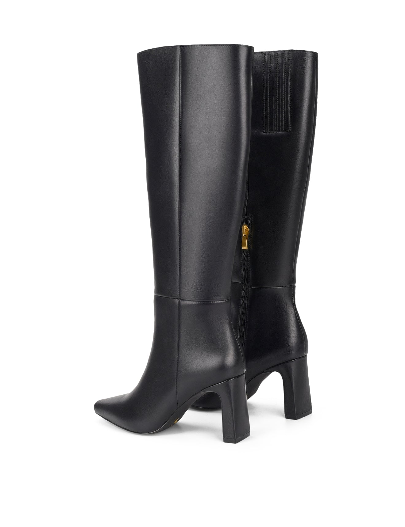 Cacey Women's Black Leather Long Boots - Stylish Knee-High Boots for Winter, Fall & Casual Outfits