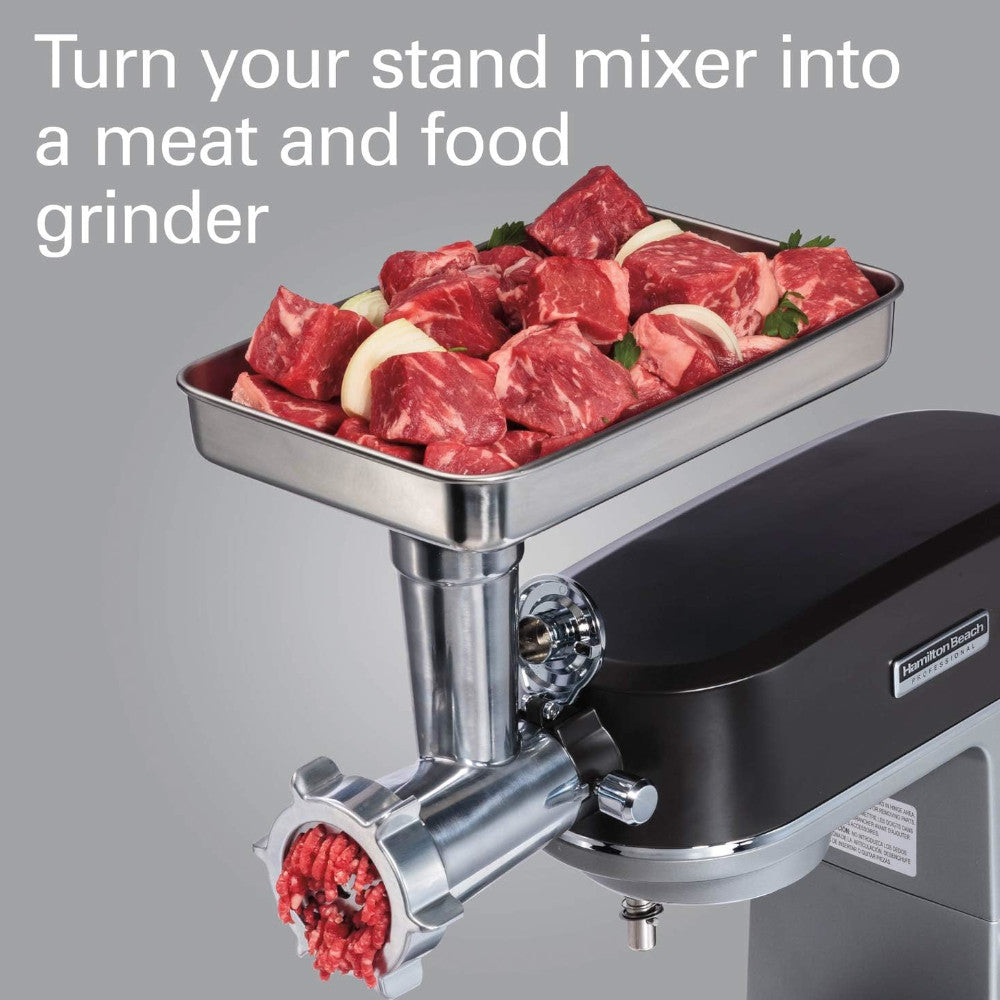 Hamilton Beach Professional Stand Mixer with All-Metal Meat Grinder & Food Grinder Attachment - Perfect for Baking, Grinding Meat & Making Homemade Sausages