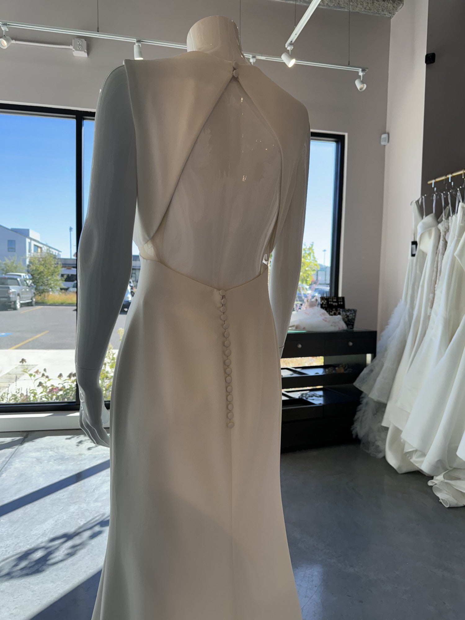 Pronovias Aman Elegant Lace Wedding Dress - Perfect for Bridal Ceremonies, Vows, and Formal Occasions