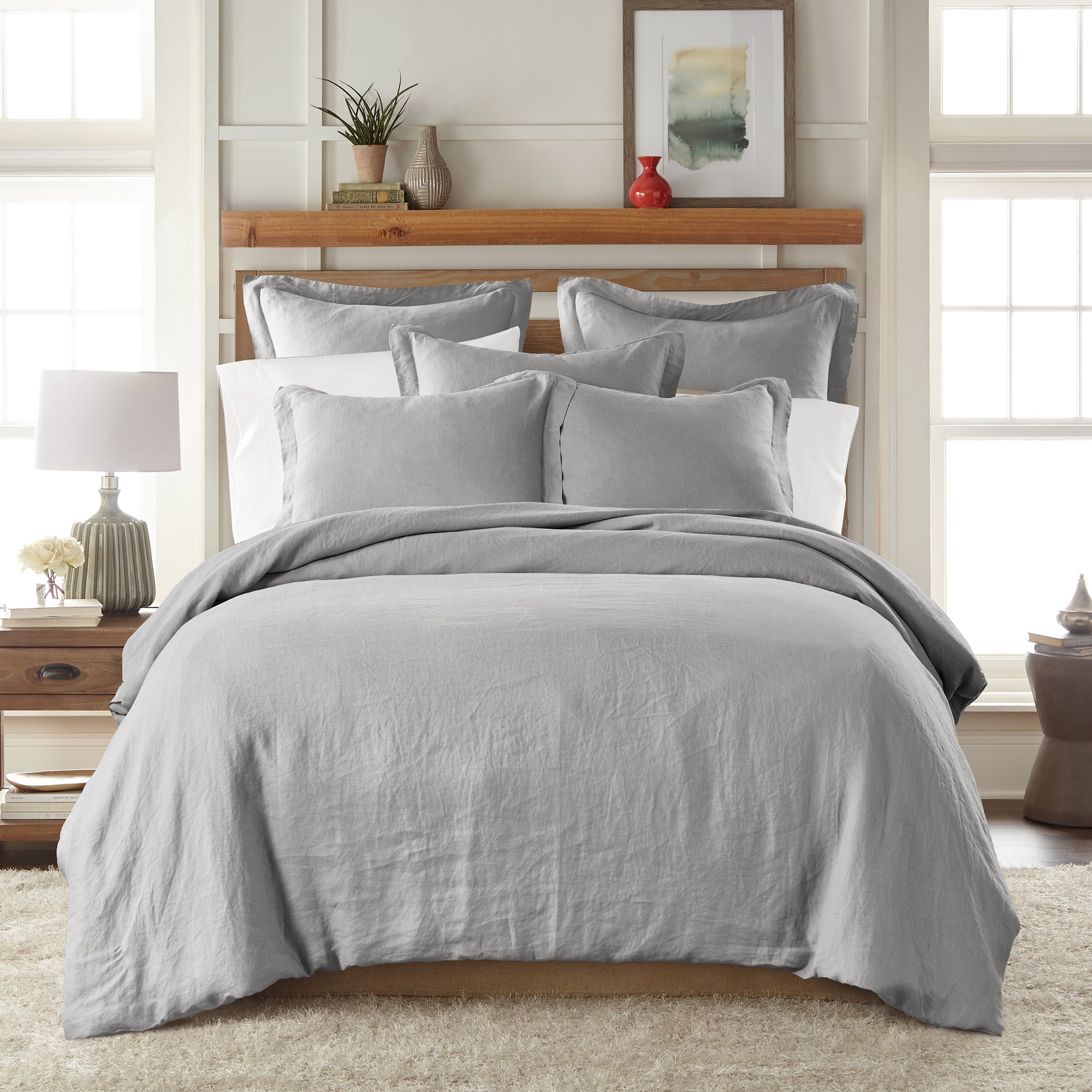 Premium Washed Linen Sham - Soft & Breathable Pillow Cover for Bedroom Decor - Perfect for Master Bedroom, Guest Room & Cozy Home Styling