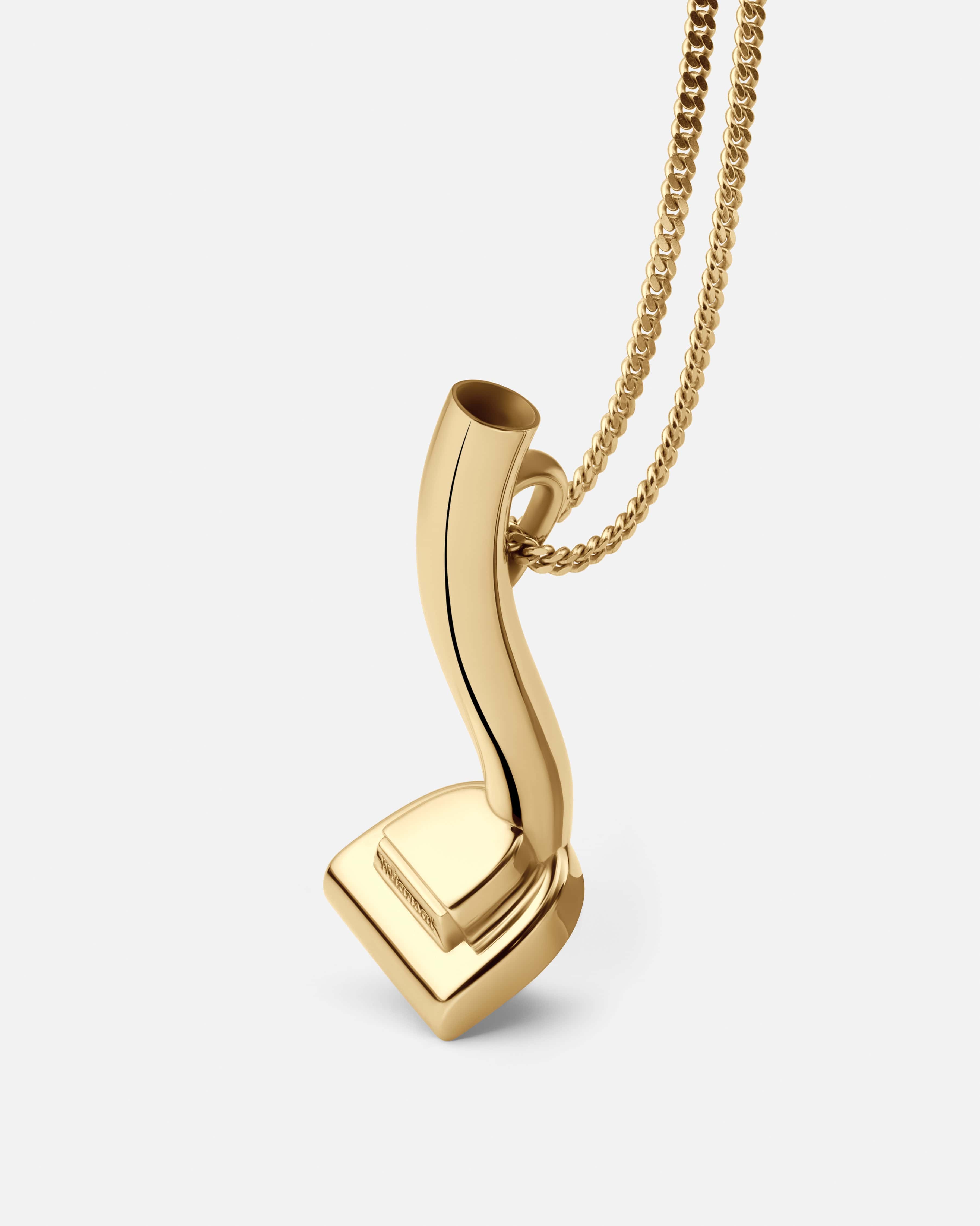 14K Gold Vacuum Straw Pendant Necklace for Women - Elegant Minimalist Jewelry Gift for Birthday, Anniversary & Everyday Wear