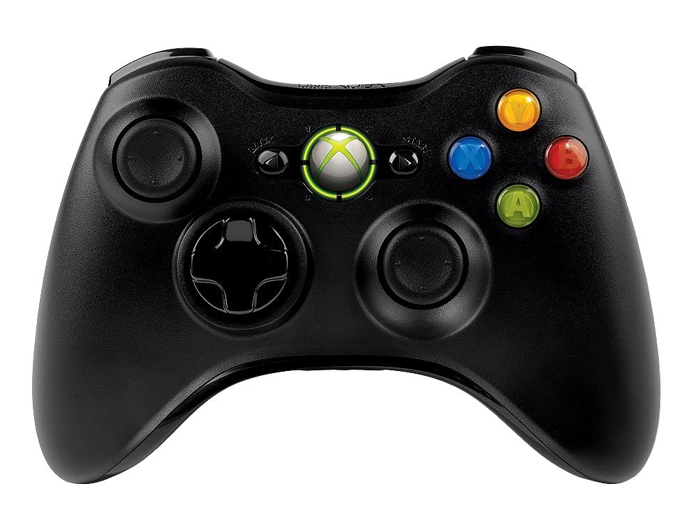 Refurbished Microsoft Xbox 360 Wireless Controller - Black | Compatible with Xbox 360 & PC | Perfect for Gaming, Streaming & Multiplayer Sessions