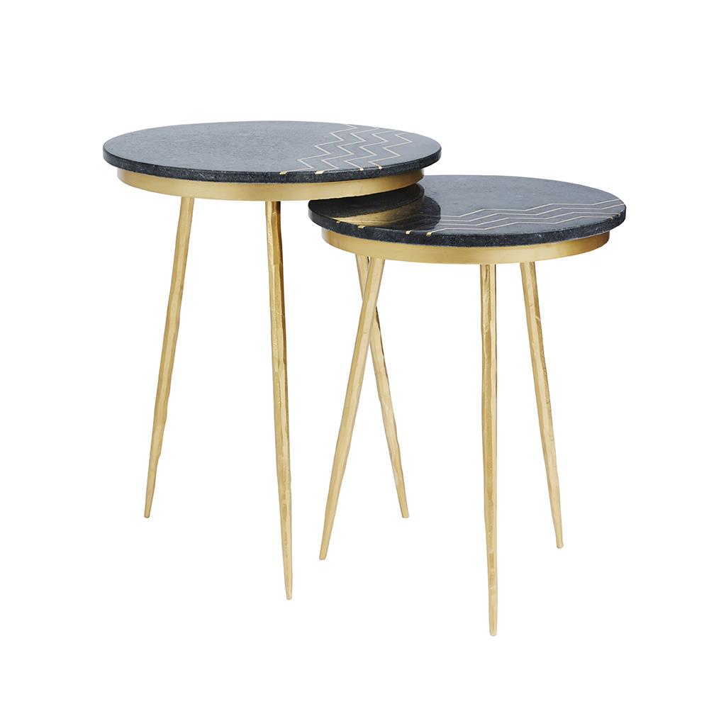 Belven Modern End Table Set of 2 - Nightstand Side Tables for Living Room, Bedroom - Wooden Accent Furniture with Storage Shelf - Perfect for Small Spaces, Apartments, Home Decor