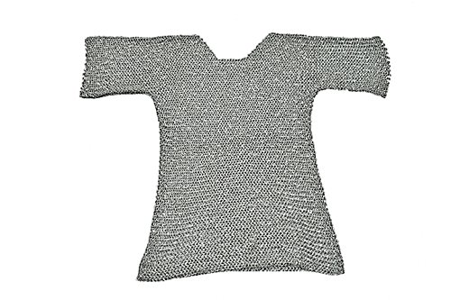 SZCO Supplies Premium Chain Mail Shirt - Medieval Armor for LARP, Cosplay & Renaissance Fairs | Durable Stainless Steel Mesh for Costumes & Historical Reenactments
