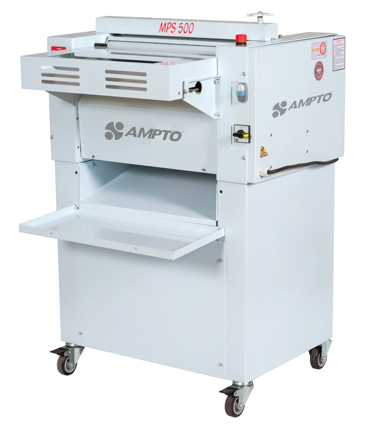 AMPTO MPS500 Bread & Roll Moulder - 19.68 Inch Rollers for Perfect 500g (17.5 oz) Breads | Commercial Bakery Equipment for Artisan Bread & Pastry Making