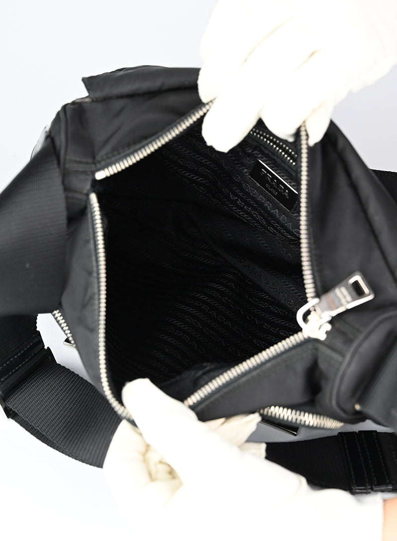 Prada Black Nylon Shoulder Bag for Women - Stylish & Durable Office Work Tote for Business & Travel