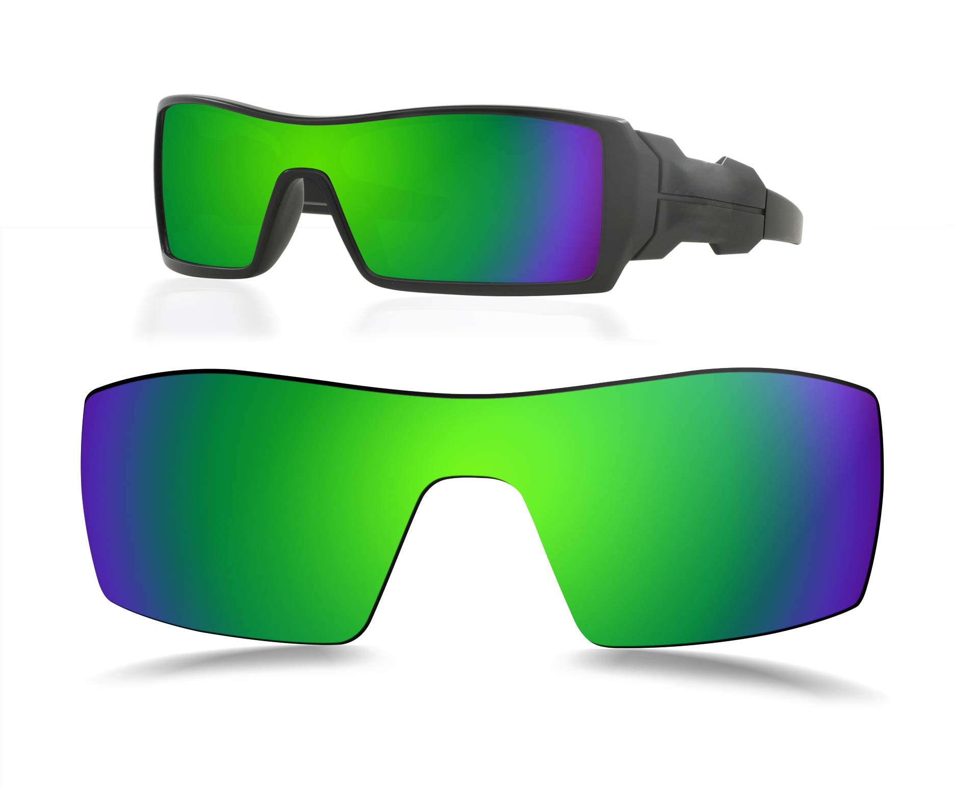 Oakley Oil Rig Sunglasses Polarized Replacement Lenses - UV Protection & Anti-Glare for Outdoor Sports, Driving & Fishing