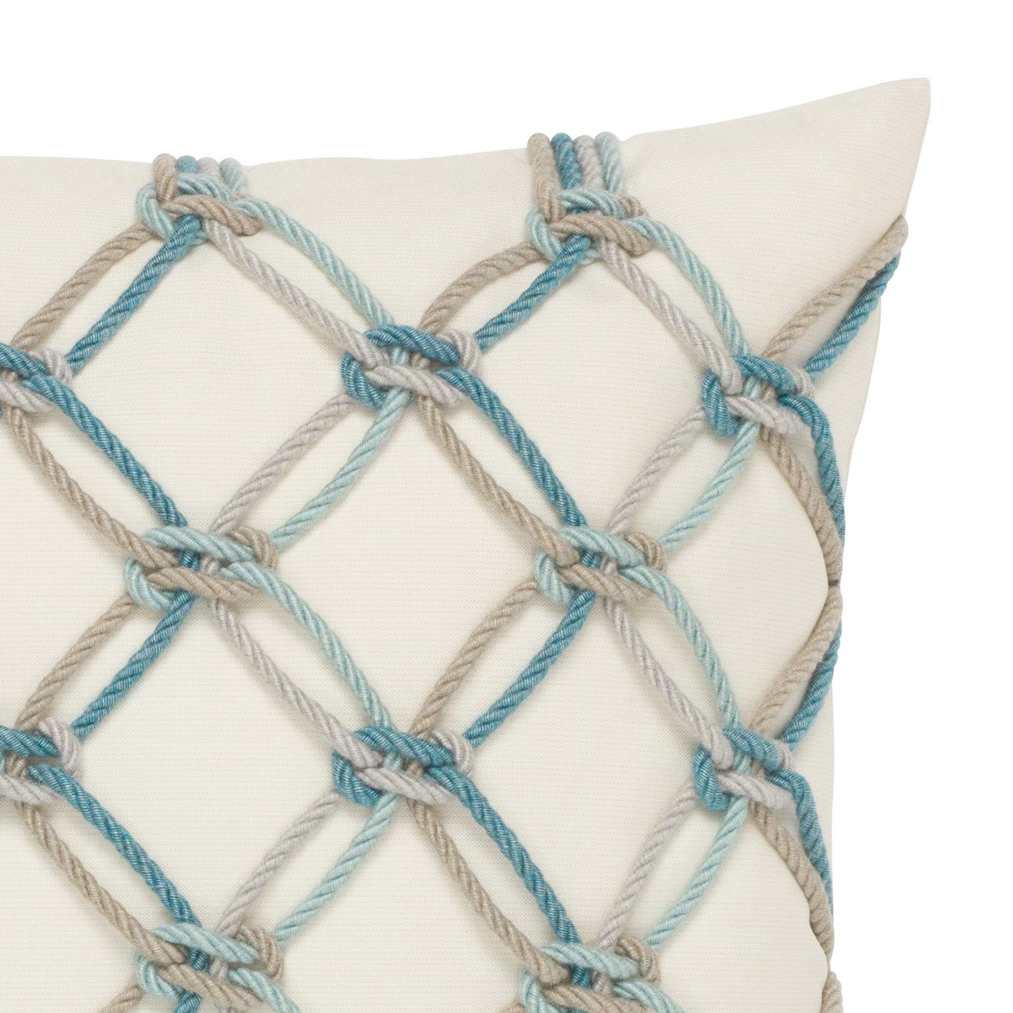 Aqua Rope Pillow - Soft & Comfortable Decorative Throw Pillow for Sofa, Bed, Couch - Perfect for Home, Living Room, Nursery & Office Decor