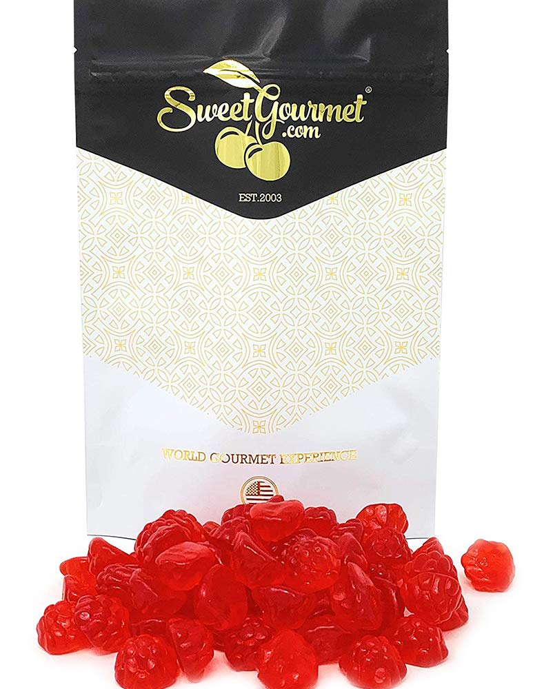 SweetGourmet Red Raspberry Gummy Candy - 2lb Bulk Bag of Natural Berry Flavored Gummies | Perfect for Parties, Snacking & Gift Baskets