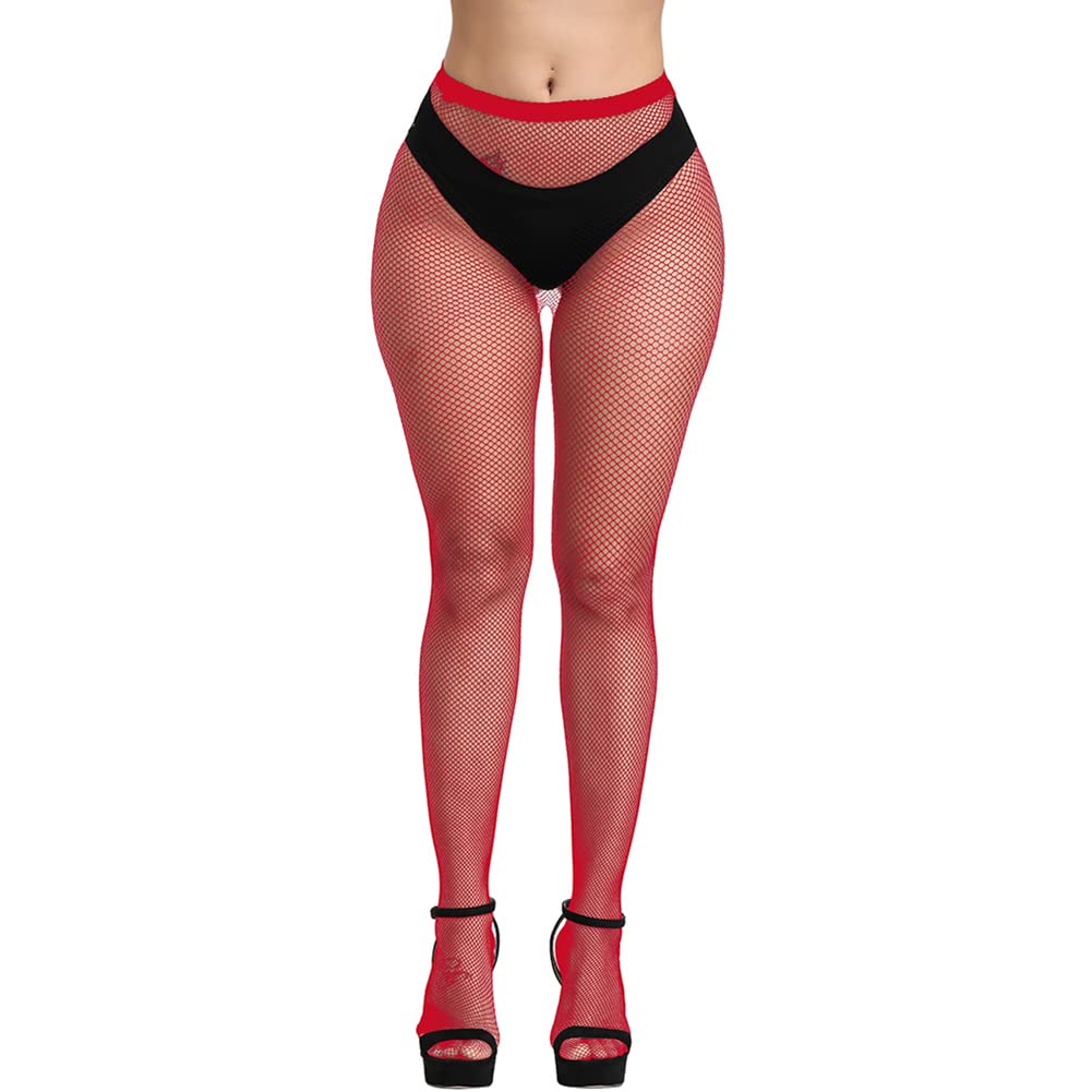 Confonze Women's Fishnet Stockings - High Waist Sheer Mesh Pantyhose, Sexy Lingerie Tights for Party, Halloween, Cosplay & Night Out