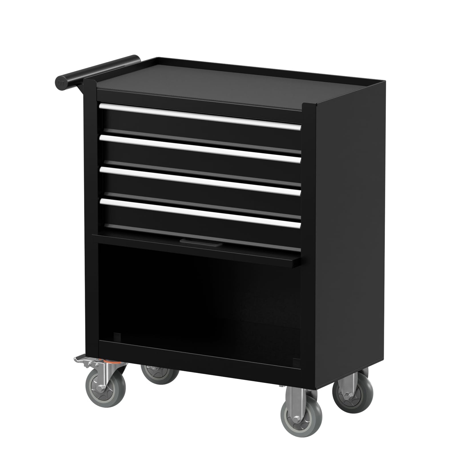 4-Drawer Rolling Tool Chest - Heavy Duty Metal Tool Cart with Wheels & Locking Drawer System - Garage & Workshop Storage Organizer for Tools - Perfect for Mechanics, DIY Enthusiasts & Warehouse Use