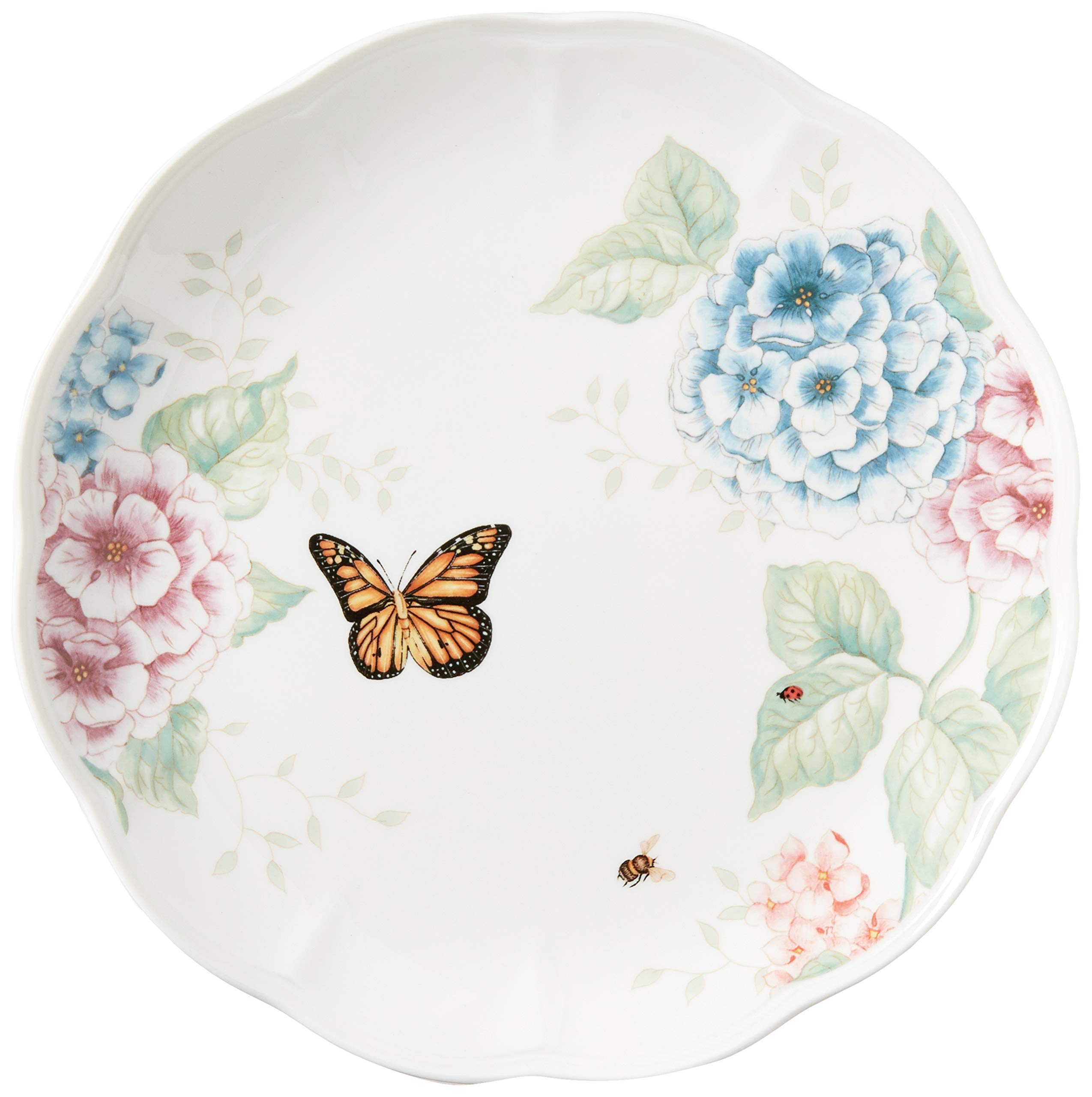 Lenox Butterfly Meadow Hydrangea 12-Piece Dinnerware Set - Elegant Floral Tableware for Everyday Dining & Special Occasions