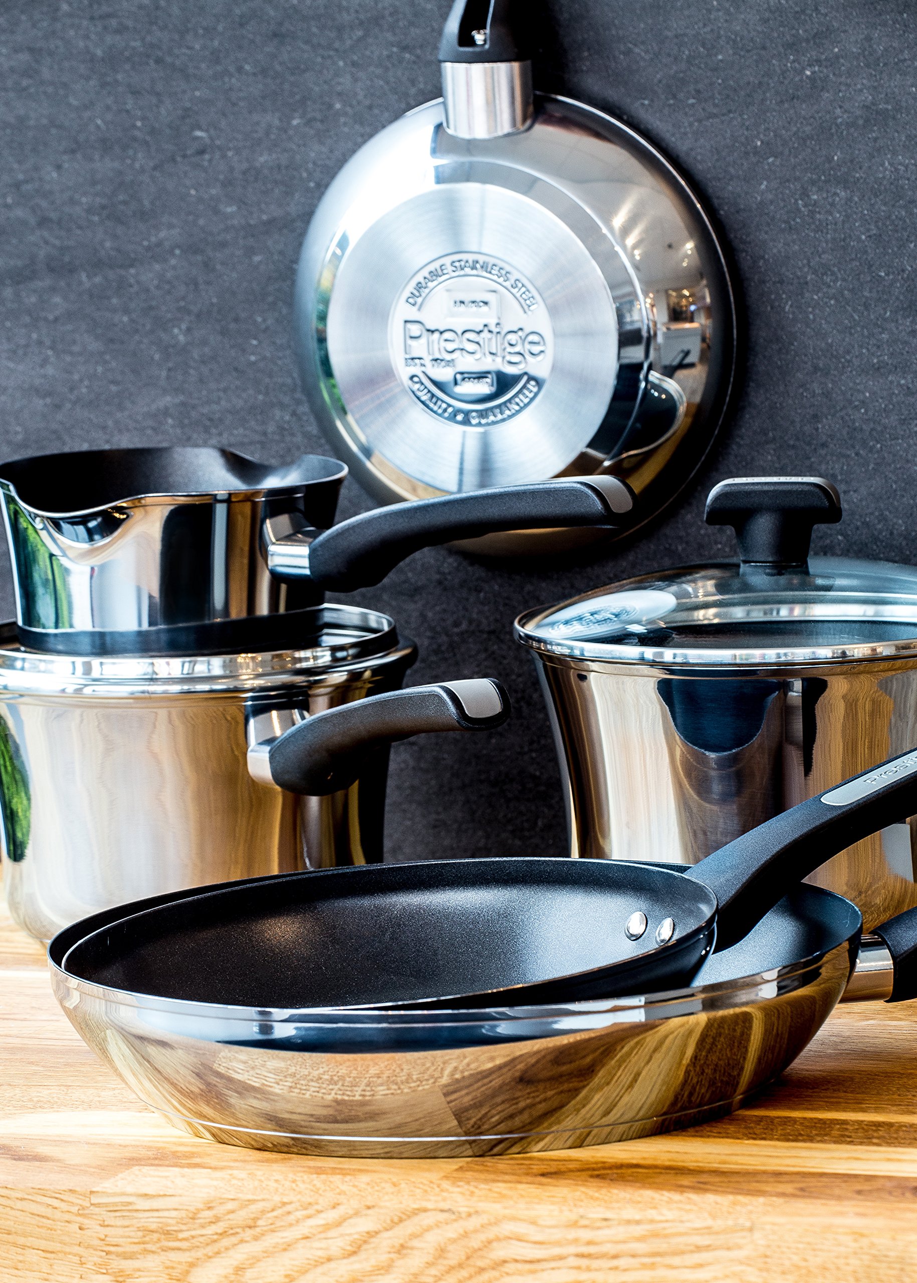 Premium 3-Piece Silver Durasteel Induction Stainless Steel Cookware Set - Pots & Pans for Induction Stovetops - Perfect for Boiling, Simmering & Cooking Soups, Pasta & Sauces