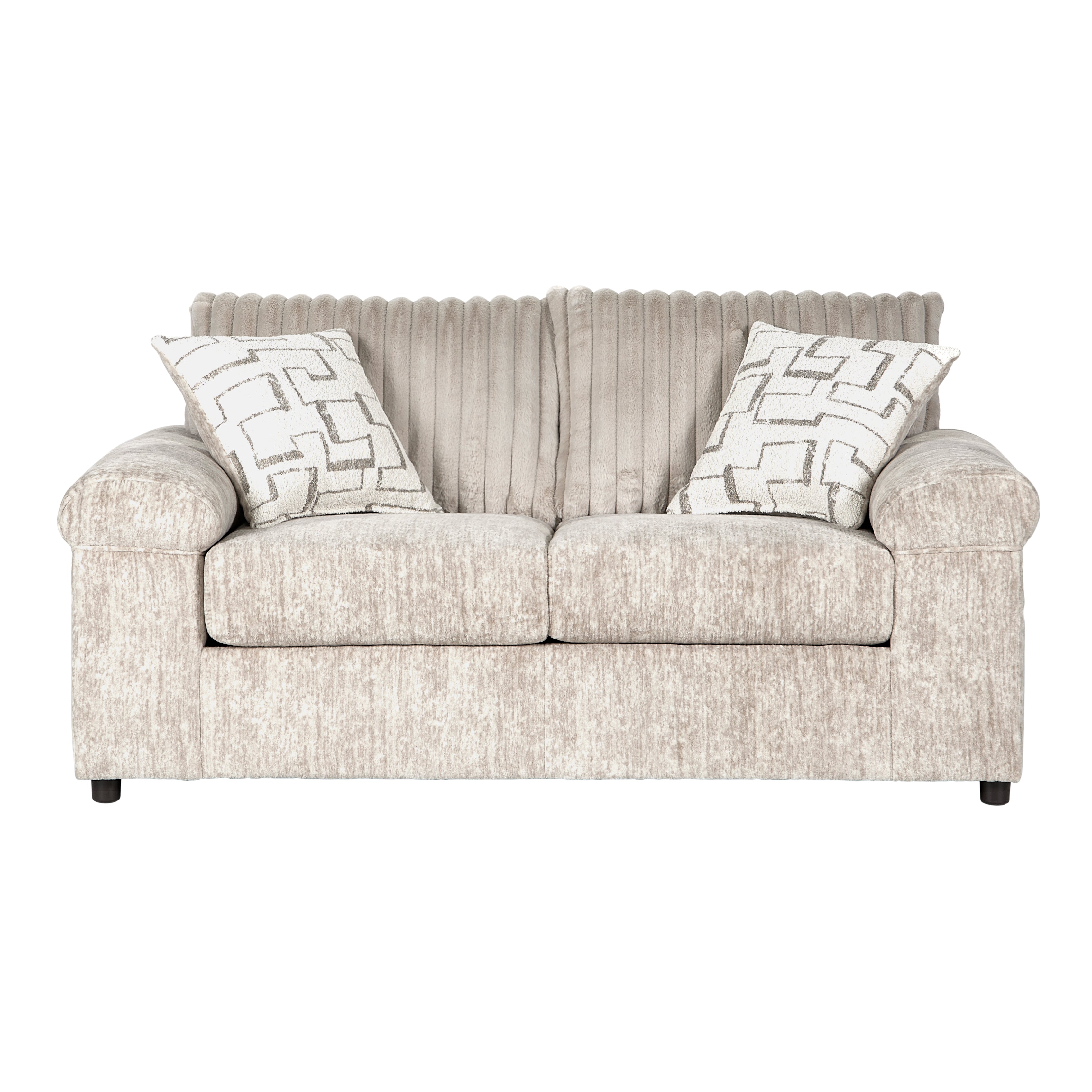 Roundhill Furniture Nason Wide Wale Corduroy Loveseat - Soft & Durable Upholstered Sofa for Living Room, Small Space & Apartment Decor