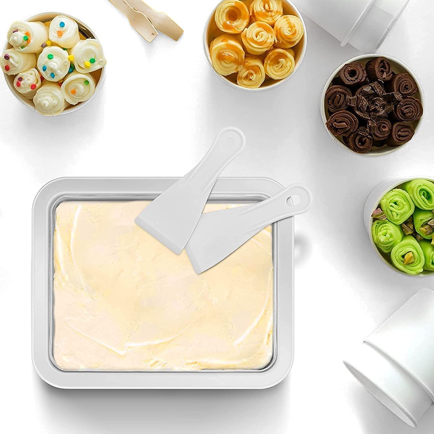 Best Electric Ice Cream Maker for Homemade Rolled Ice Cream - Fun DIY Dessert Maker for Kids & Family - Perfect for Parties, Summer Treats & Indoor Activities
