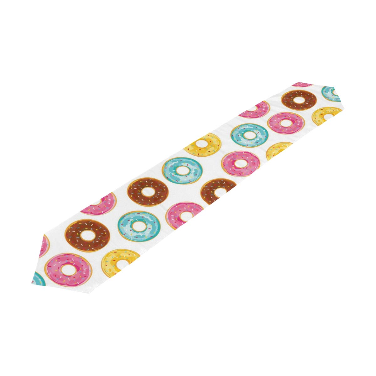 Elegant Rectangle Cloth Table Runner - 13x70 Inch Donut Pattern Table Cover for Wedding, Birthday, Holiday Decor - Perfect for Dining Tables, Buffets, and Party Decorations