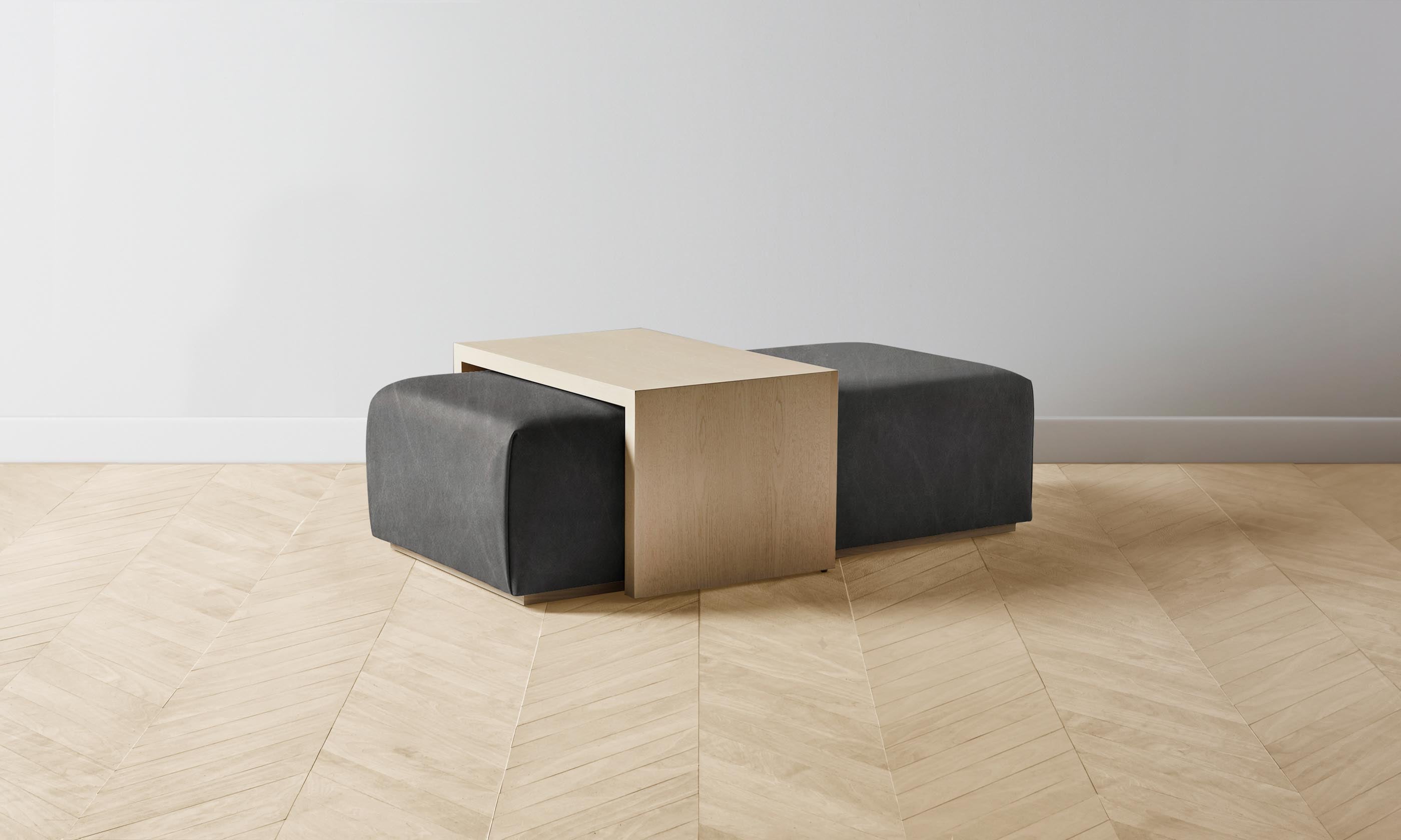 The Bowery Ottoman - Premium Tuscan Leather Seal, Stylish Footrest & Living Room Accent for Home Decor