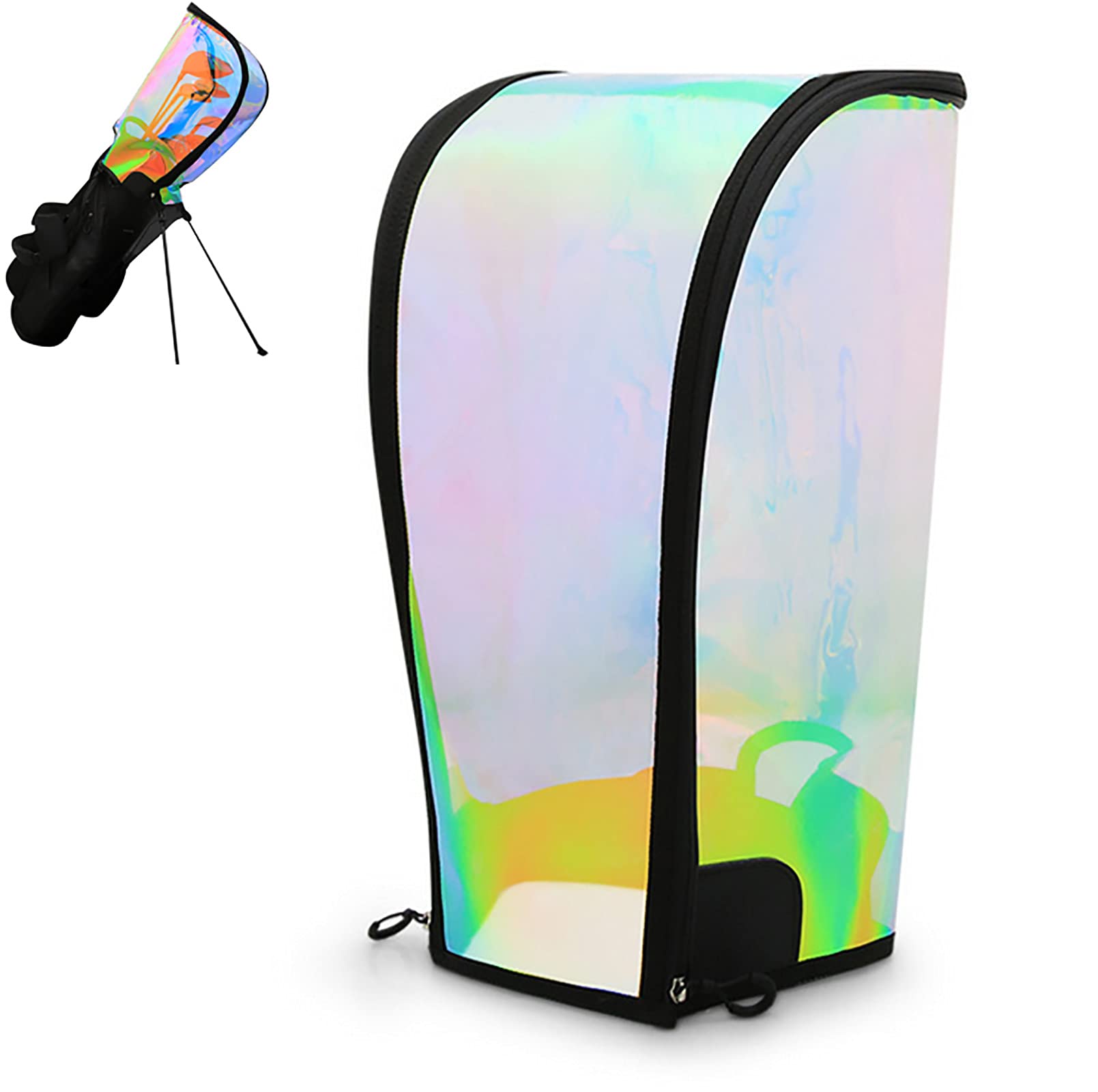 Waterproof Golf Bag Rain Cover - Lightweight Transparent Hood Protector for Clubs | Durable Weatherproof Golf Accessories for Rainy Days & Outdoor Play