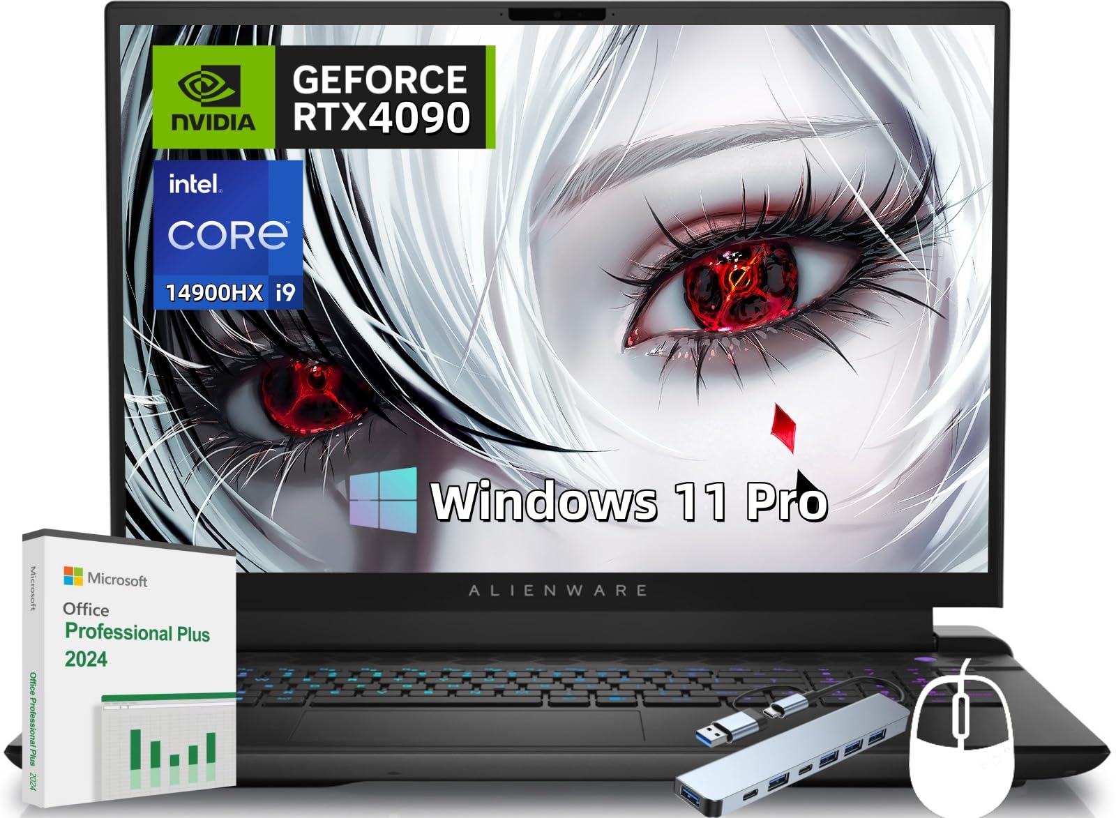 Dell Alienware M18 R2 Gaming Laptop - NVIDIA GeForce RTX 4090, Intel Core i9-14900HX 24-Core, 18