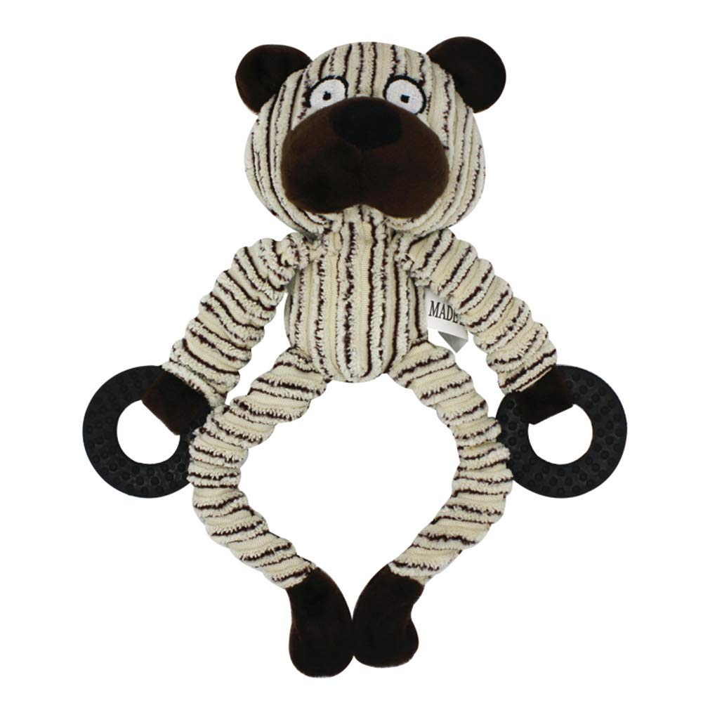 Premium Squeaky Plush Toy for Dogs & Cats - Interactive Chew Bear Toy for Biting & Play - Perfect for Indoor & Outdoor Pet Playtime