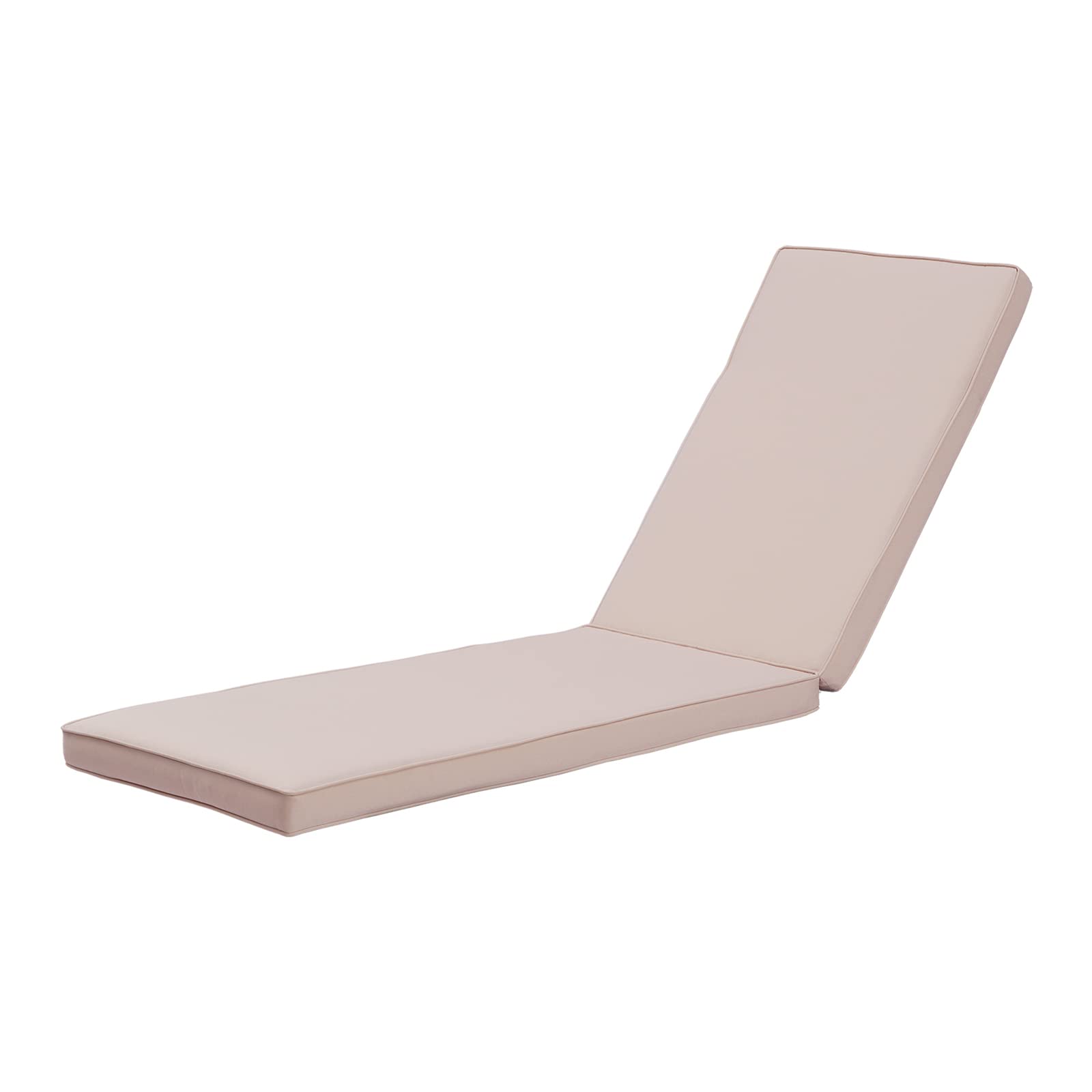 Premium Outdoor Lounge Chair Cushion Replacement - Waterproof Patio Furniture Seat Cushion for Chaise Lounge (Khaki) - Perfect for Poolside, Backyard, Deck & Garden Relaxation