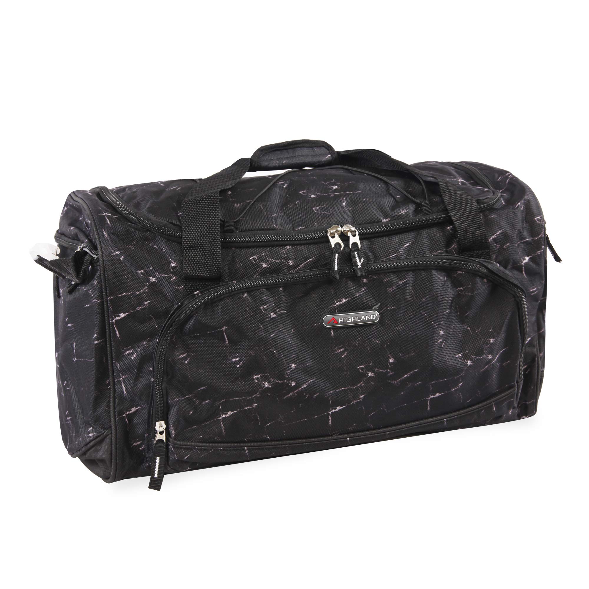 Pacific Coast Signature Medium Travel Duffel Bag - Water-Resistant Black Carry-On Luggage for Gym, Weekend Trips & Outdoor Adventures (One Size)