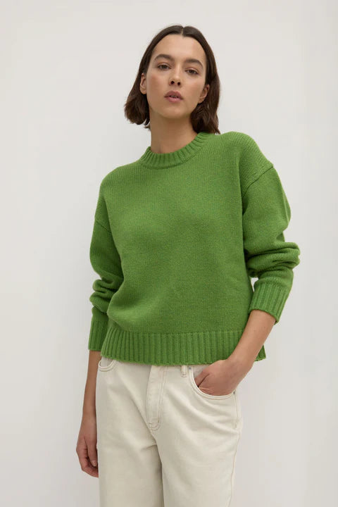 Beau Tarragon Merino Knit Sweater for Women - Soft & Warm Wool Pullover - Perfect for Fall & Winter Outfits, Office Wear & Casual Style