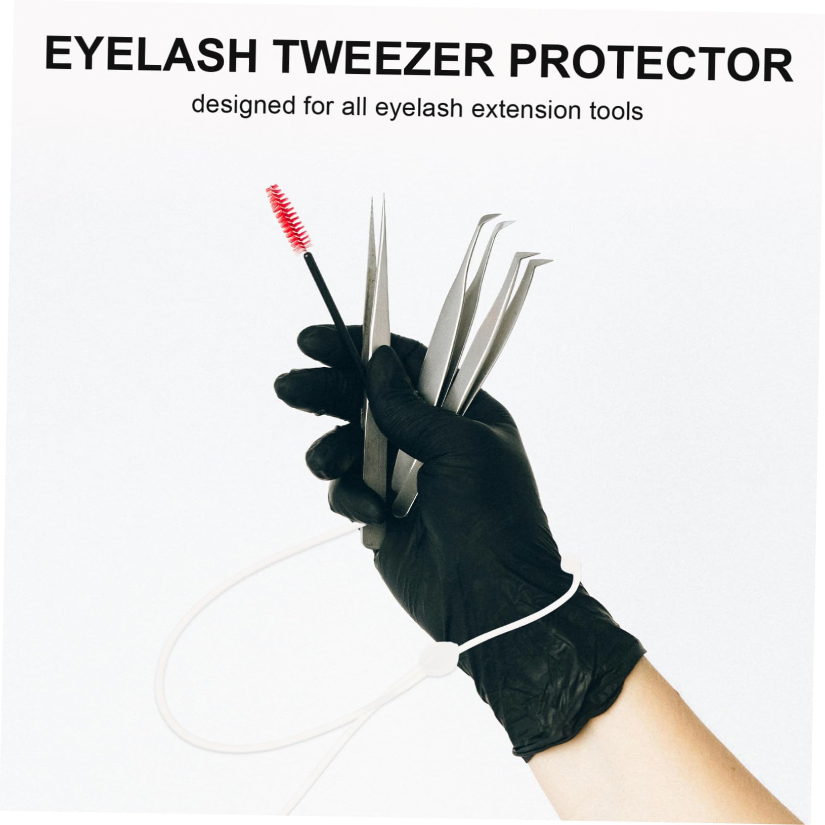 FOMIYES Eyelash Extension Tweezers Holder - White Lash Tweezer Bracelet for Professional Lash Artists | Perfect for Salon, Home Use & Travel Lash Extension Kits