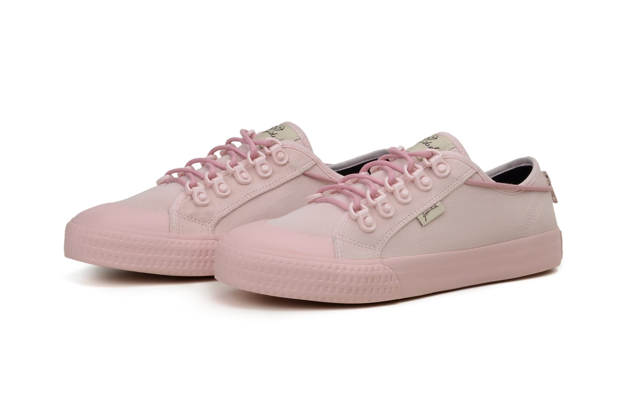Grounded People Vegan Canvas Sneakers for Men & Women - Handmade Recycled Cotton Lace-Up Fashion Shoes - Comfortable Walking & Casual Wear for Everyday Use