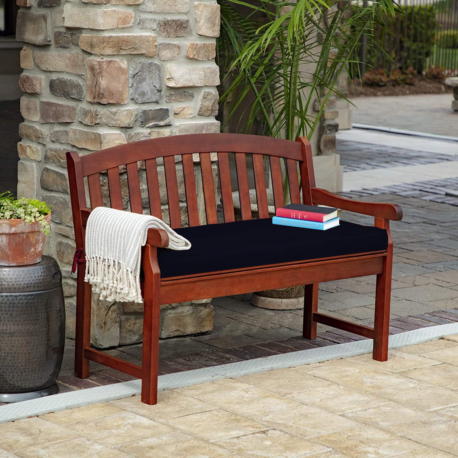 **Outdoor Patio Bench Cushion - Waterproof, Non-Slip Garden Swing Cushion for Wicker Loveseat & Furniture - Sunbrella Fabric - Perfect for Patio, Deck, and Indoor Sofa Use**