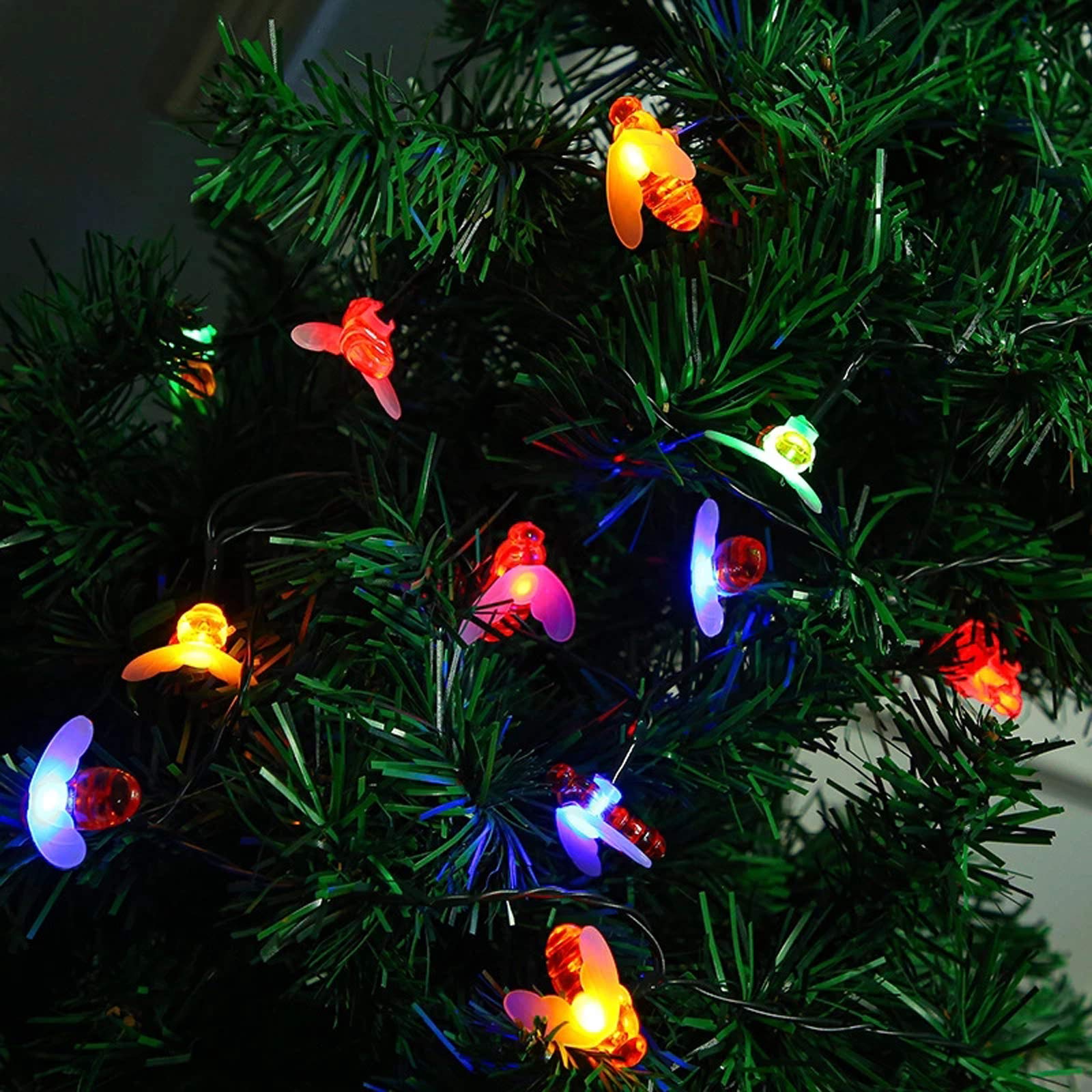 SNOMYRS 50 LED Solar String Lights Outdoor 22.9 Ft - Waterproof Solar Fairy Lights with 8 Lighting Modes for Garden, Yard, Lawn, Patio, Party Decor - Perfect for Weddings, Christmas, Backyard, and Outdoor Events (Bee 2)