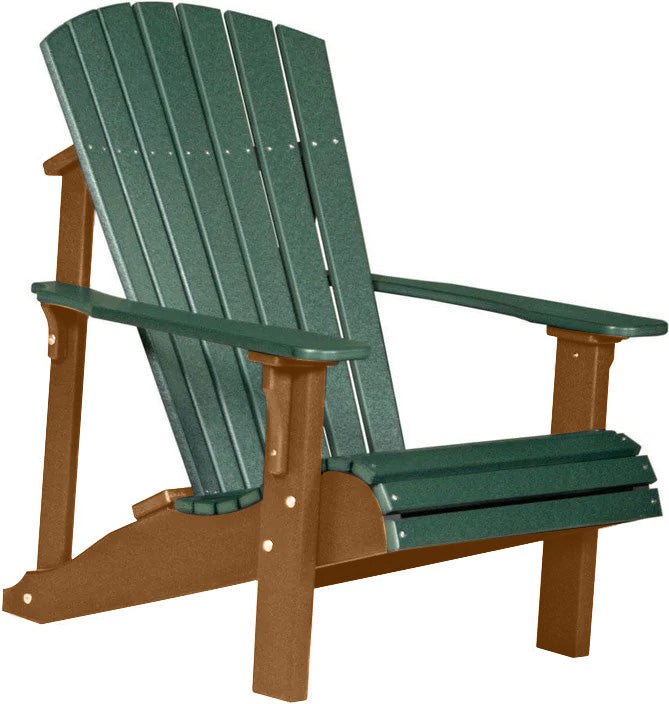 Premium Recycled Plastic Adirondack Chair with Cup Holder - Eco-Friendly Outdoor Patio Furniture for Garden, Deck, Poolside & Backyard Relaxation