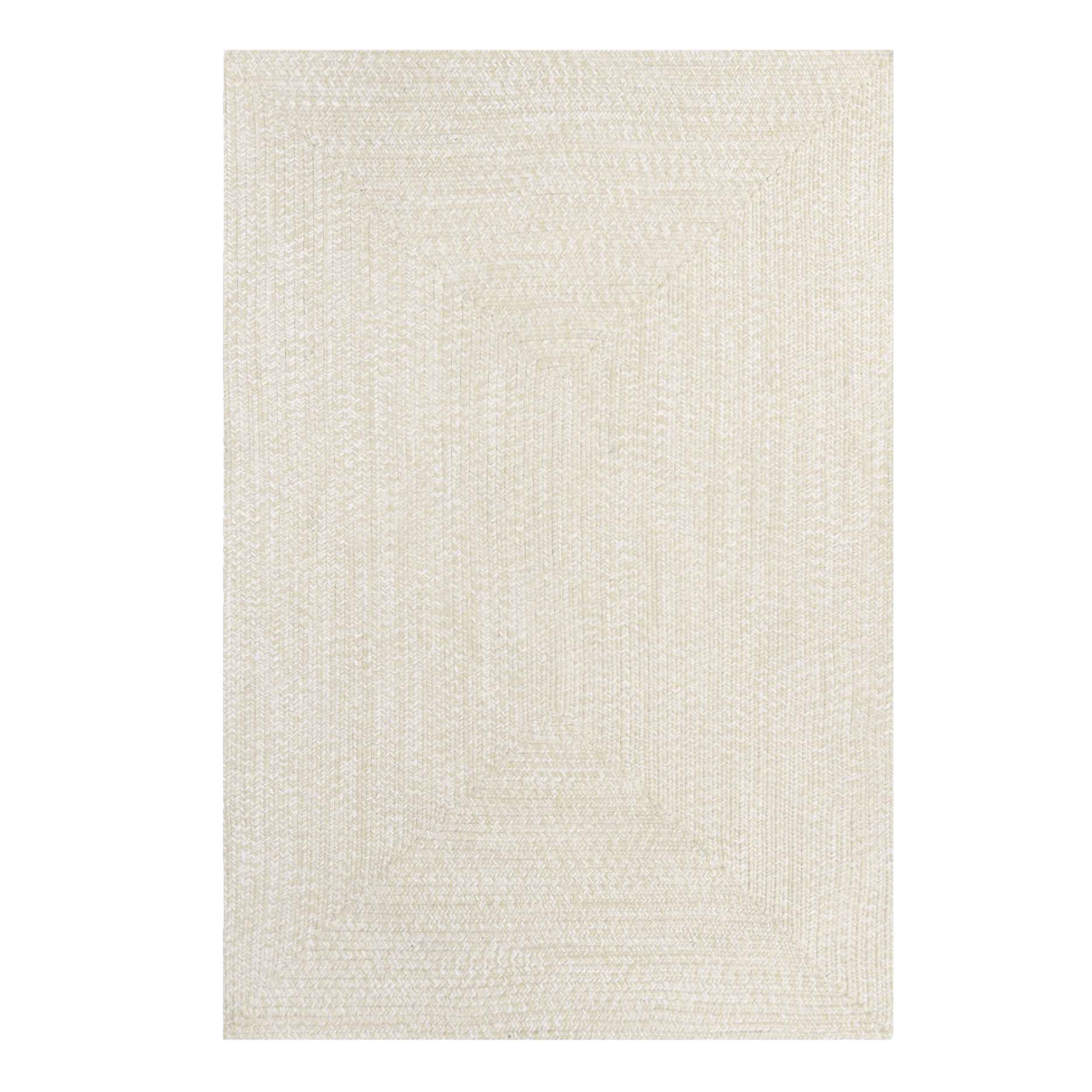 Two-Toned Braided Bohemian Area Rug - Indoor/Outdoor Use for Living Room, Patio & Bedroom Decor