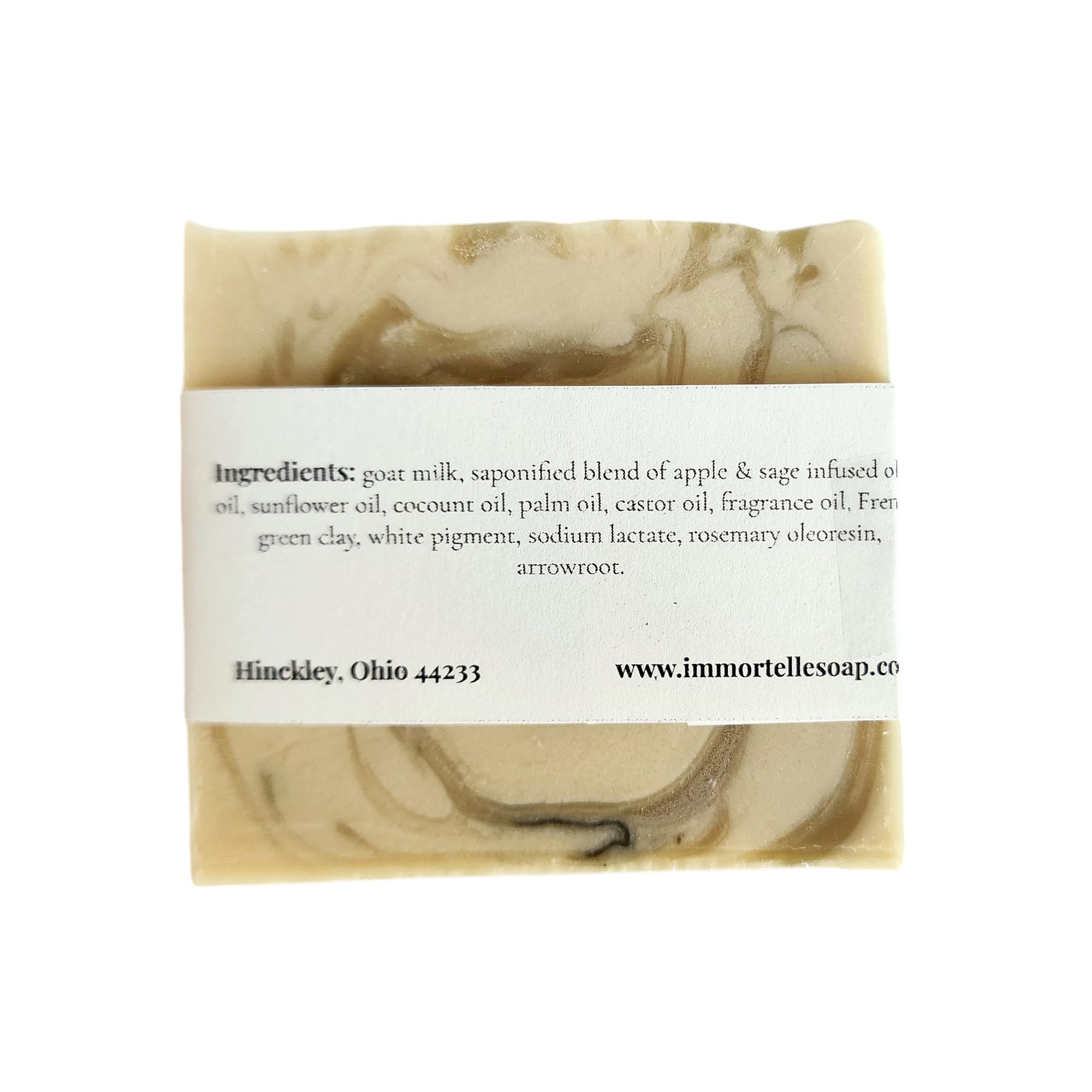 Apple Sage Handmade Goat Milk Soap Bar with French Green Clay – All Natural, Long Lasting, 5oz – Perfect for Sensitive Skin & Eco-Friendly Bathing