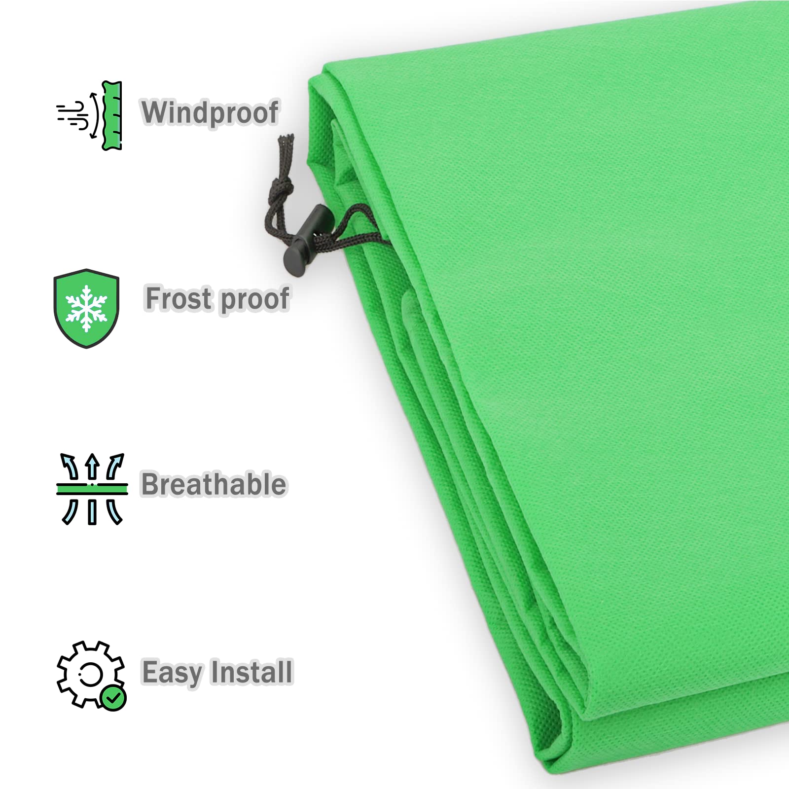 Large 71'' x 63'' Reusable Winter Plant Covers with Drawstring - Frost Protection Bags for Fruit Trees, Shrubs & Potted Plants (1 Pack) - Perfect for Outdoor Garden, Patio & Backyard Winter Protection