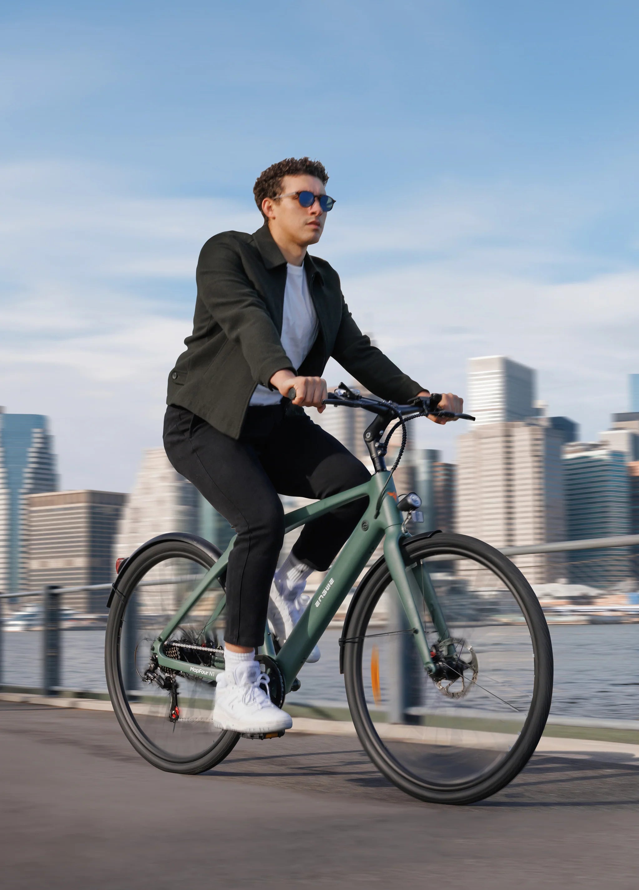 MAPFOUR N1 AIR 250W Ultra Lightweight Electric Bike - 100KM Long Range Carbon Fiber Frame - Perfect for Urban Commuting & City Riding