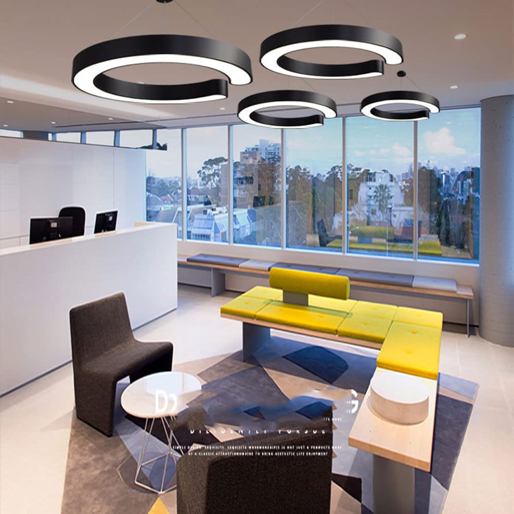 Modern LED Pendant Light Fixture - 1-Ring Dimmable Chandelier, 24W White Hanging Light for Dining Room & Kitchen Island | Energy-Efficient Ceiling Lamp for Home Decor & Ambient Lighting
