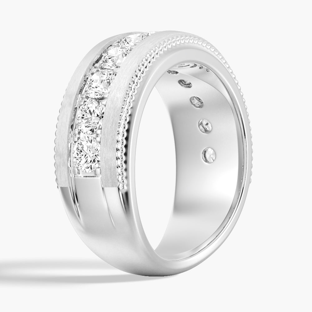 9mm Moissanite Men's Wedding Band Ring - Durable & Elegant Tungsten Carbide Wedding Ring for Men - Perfect for Engagement, Anniversary & Special Occasions