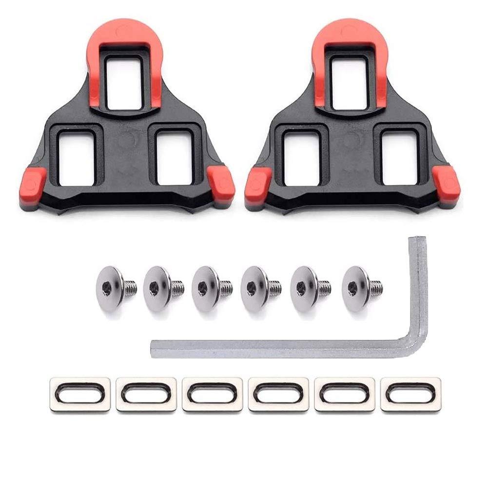 SPD SL Compatible Bike Cleats (6 Degree Float) - Road & Indoor Cycling Cleats for Men & Women - Perfect for Spin Class, Commuting & Training