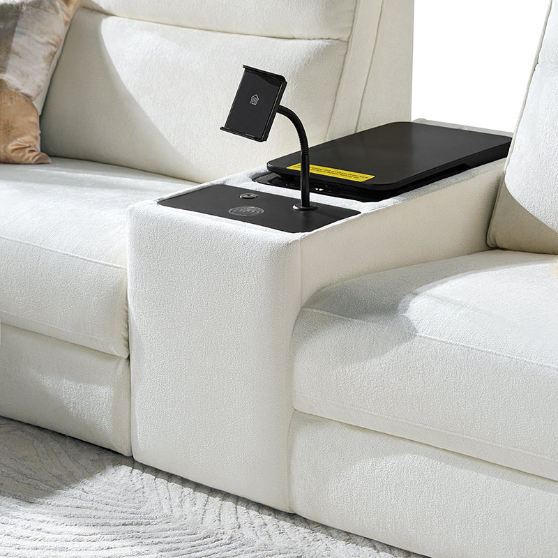 EliteNest Smart Reclining Theater Sofa with Built-in Bluetooth Speakers - Luxury Home Theater Seating for Movie Nights & Gaming Setup