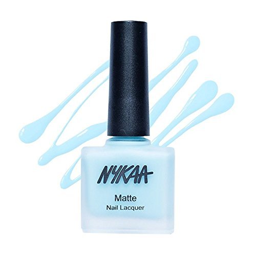 Nykaa Matte Nail Polish - Cool Blue Granita Shade No.17 (9ml) | Long Lasting Chip Resistant Nail Enamel | Perfect for Everyday Wear, Parties & Special Occasions