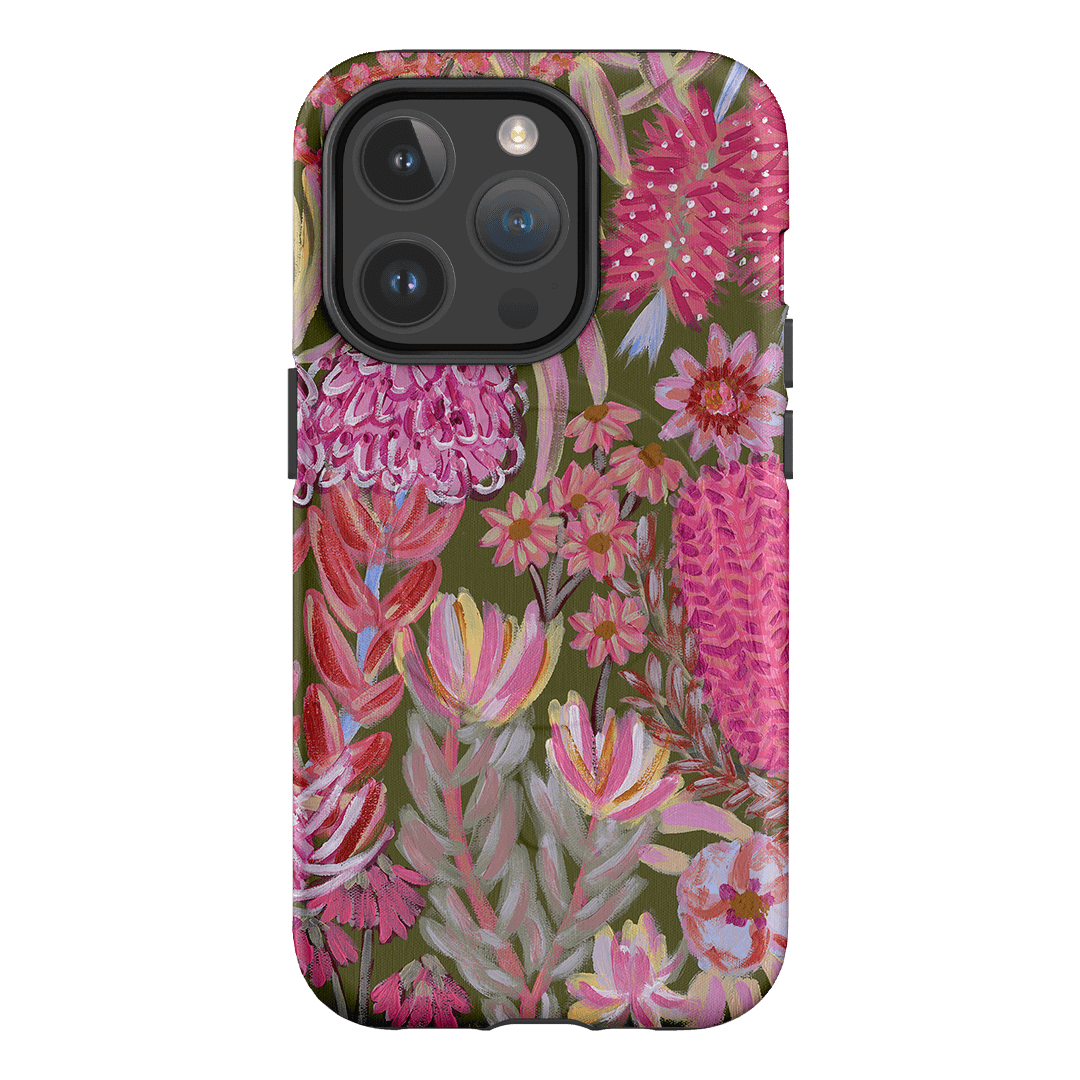 Floral Island Phone Case for iPhone 15 Pro Max - Waterproof Protective Cover with Cute Flower Design | Perfect for Beach Vacation, Summer Outings & Everyday Use
