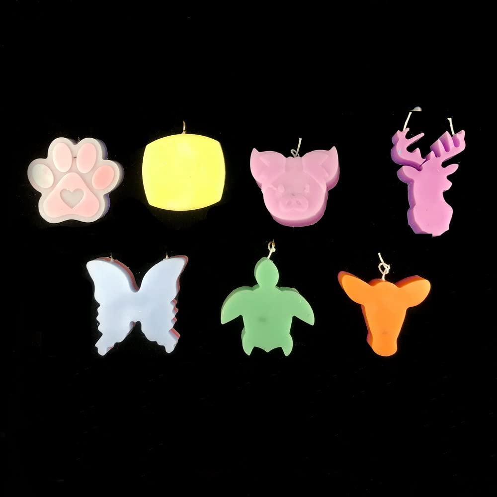 Animal Car Freshie Molds - Premium Silicone Molds for Aroma Beads, Epoxy Resin Soap & Candle Pendant Making (Butterfly Design) - Perfect for DIY Crafts, Car Air Fresheners, and Home Fragrance Projects