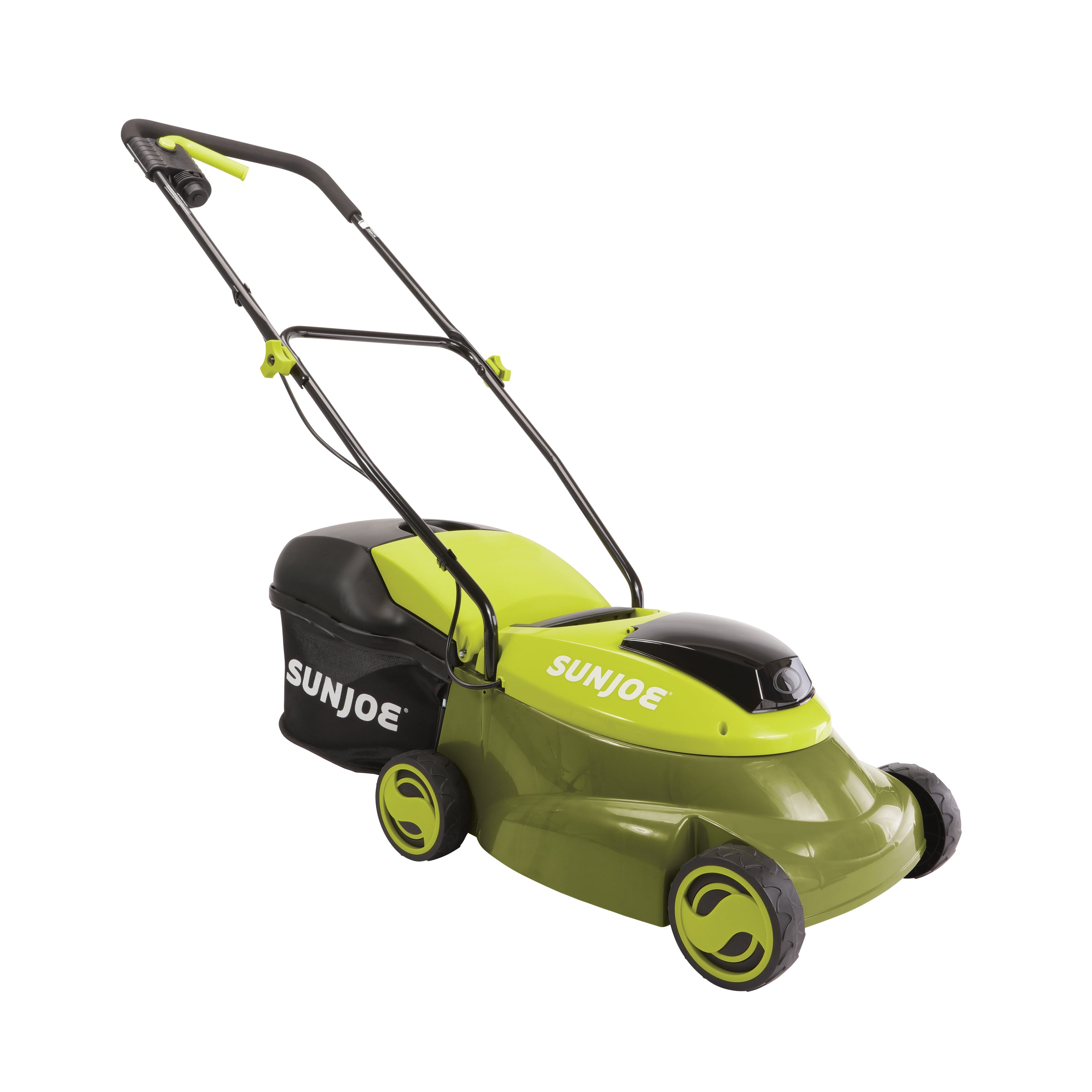 Sun Joe 24V MJ14C Cordless Push Lawn Mower Kit with 4.0Ah Battery & Charger - 14 Inch Lightweight Electric Lawn Mower for Small to Medium Yards - Perfect for Residential Lawn Care and Easy Storage