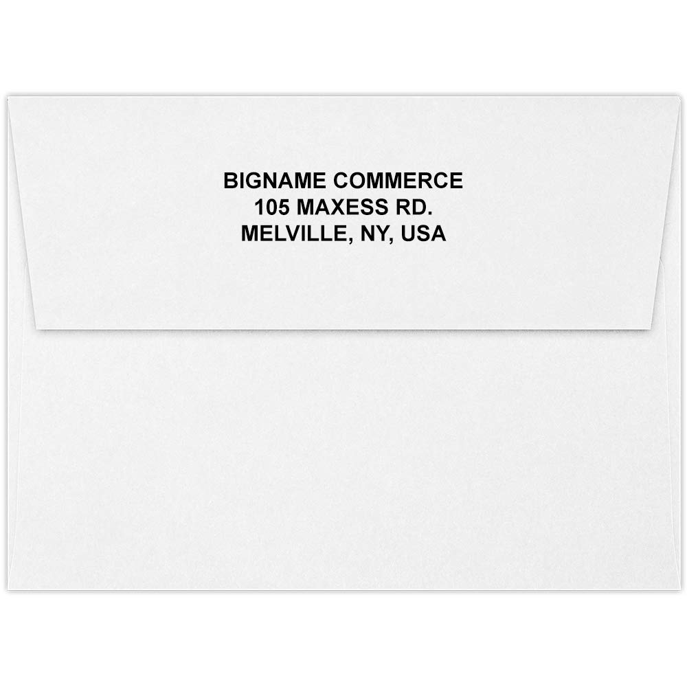 Custom Printed A6 Invitation Envelopes 250 Pack - Personalized Address on Back Flap - 4.75