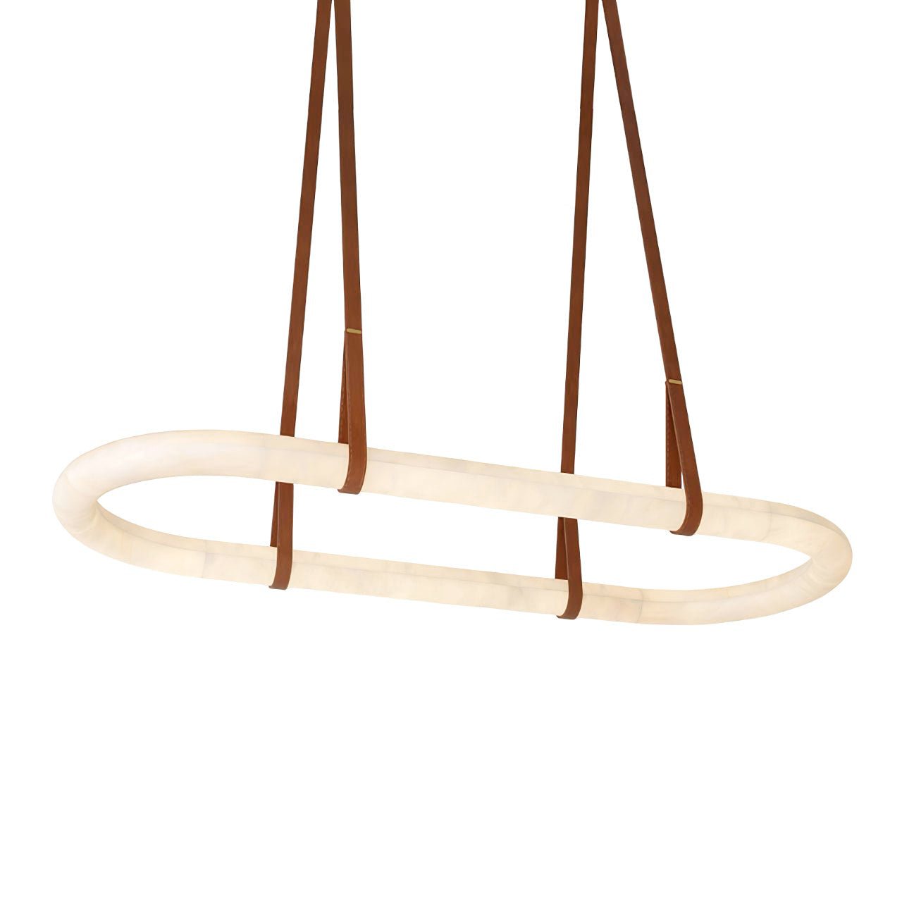 Elegant Circle Alabaster Chandelier - Modern Crystal Ceiling Light Fixture for Dining Room, Bedroom & Living Room Decor