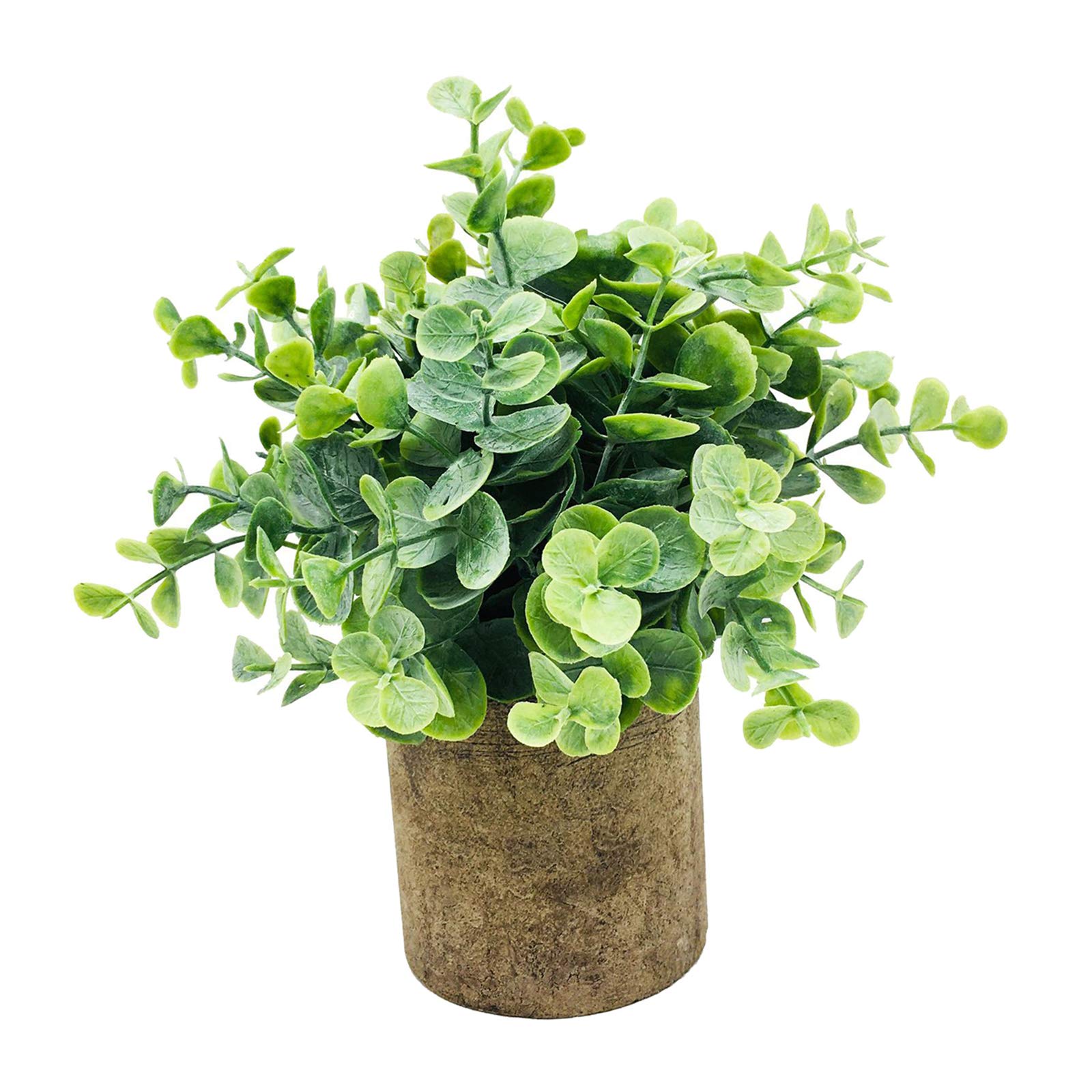 Gazechimp Artificial Eucalyptus Bonsai Tree in Pot - Faux Indoor Plants for Home & Office Decor - Perfect for Living Room, Bedroom, Desk & Shelf Decorations
