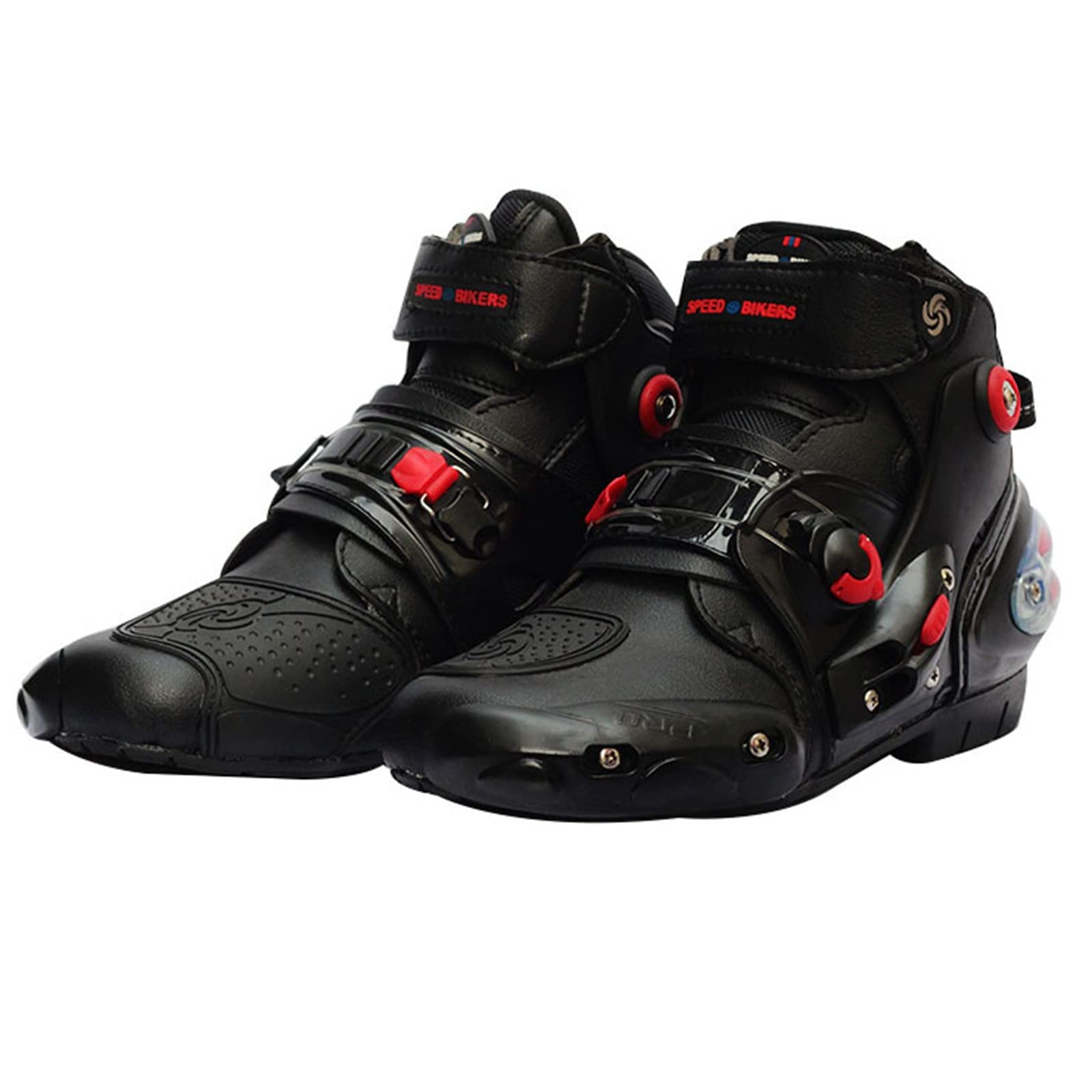 Anti-Slip Black Motorcycle Boots for Men - Stylish Biker Riding Shoes with Crash Protection - Ideal for Off-Road Touring & Adventure Riding