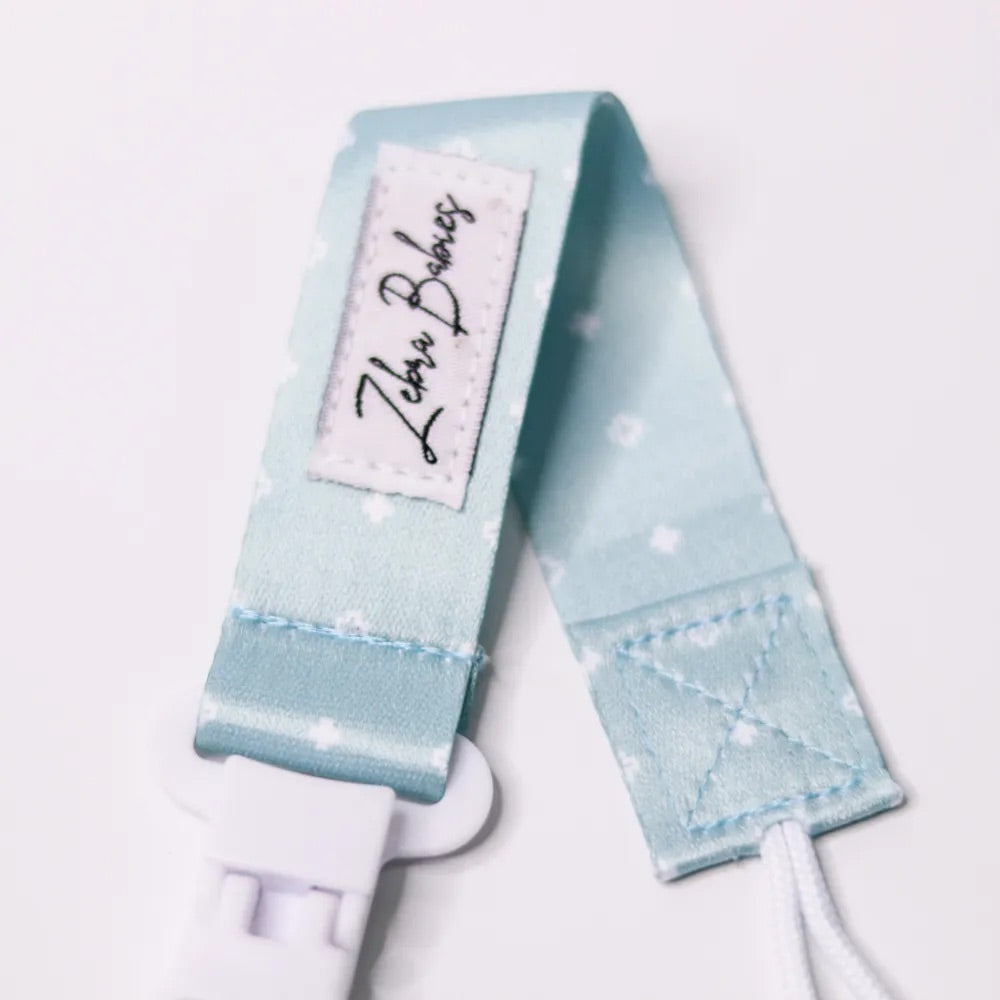 Zebra Babies Flexi Ribbon Pacifier Clip - Soft Silicone Dummy Holder for Newborns & Infants - Perfect for Strollers, Car Seats & Baby Carriers