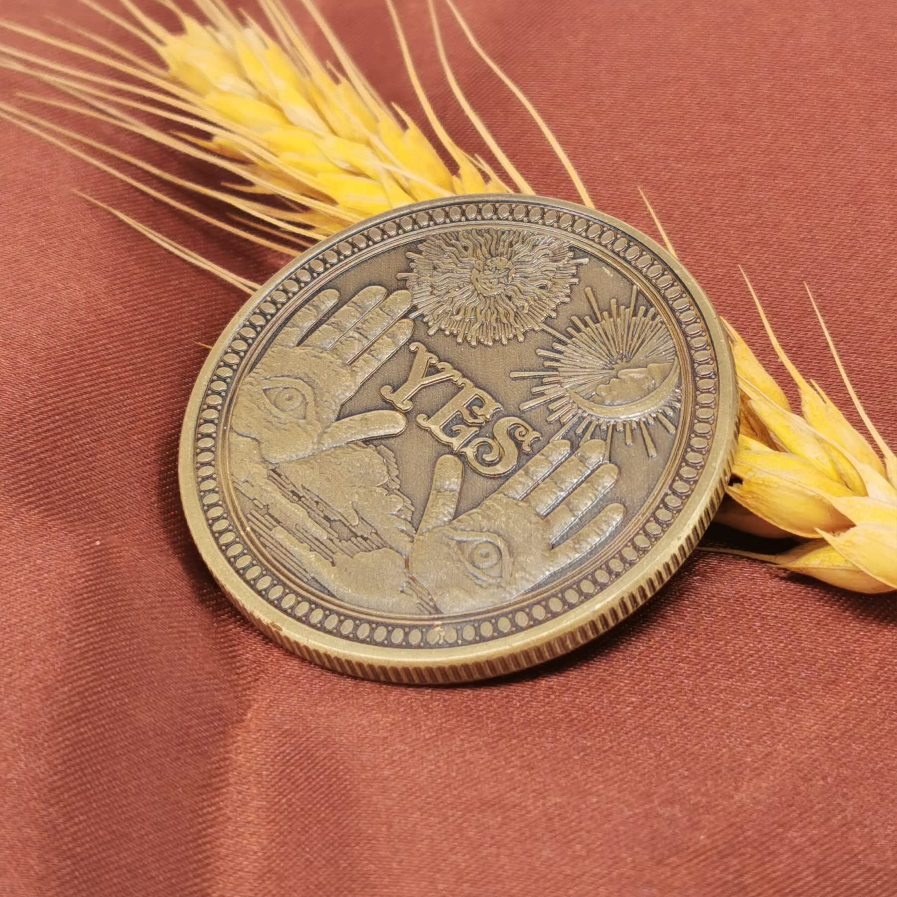 Yes No Challenge Coin Decision Maker - Bronze | Fun Decision Tool for Games, Gifts & Office Use
